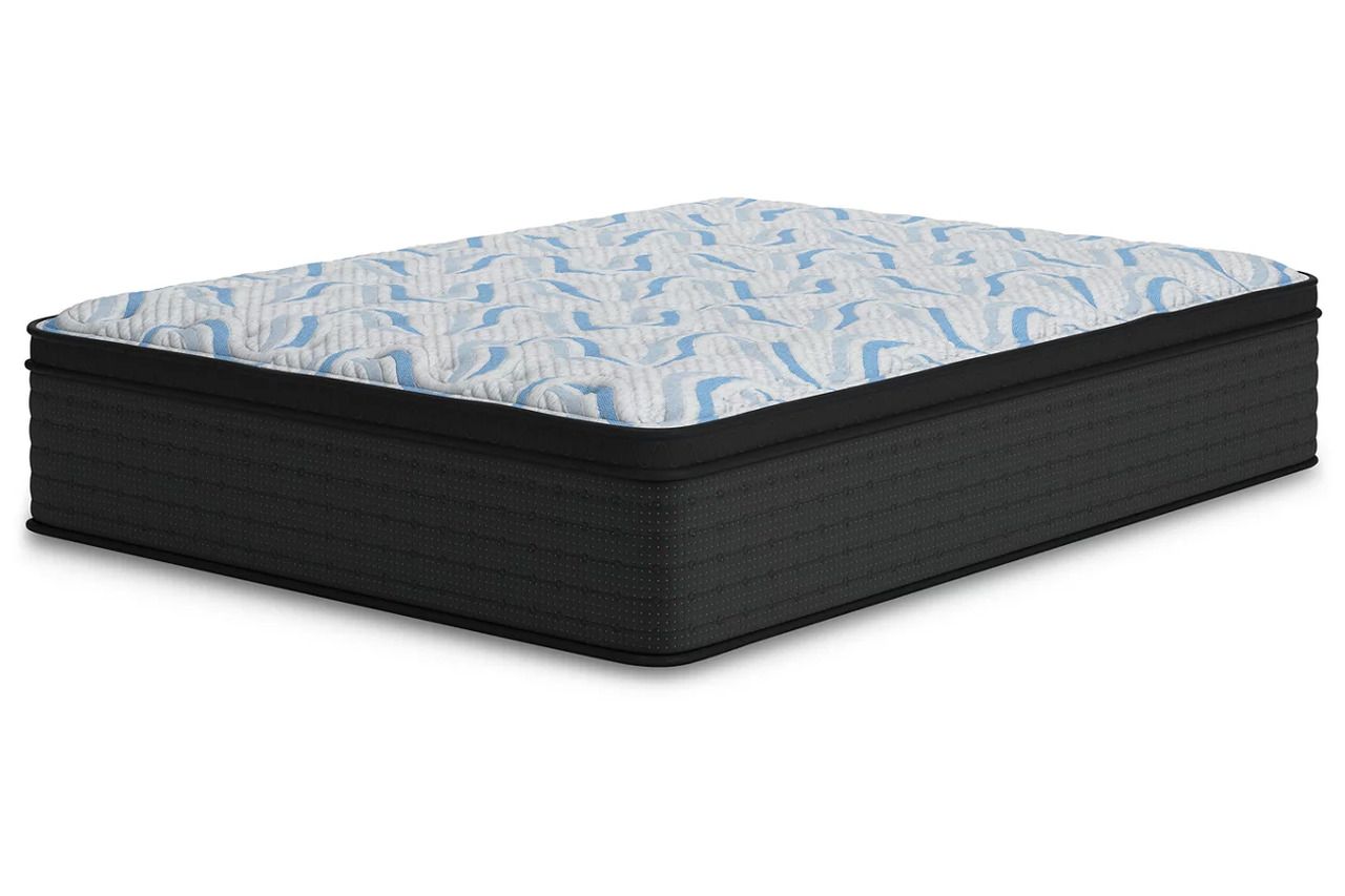 Elite Springs Plush Twin Mattress In Gray and Blue M40611