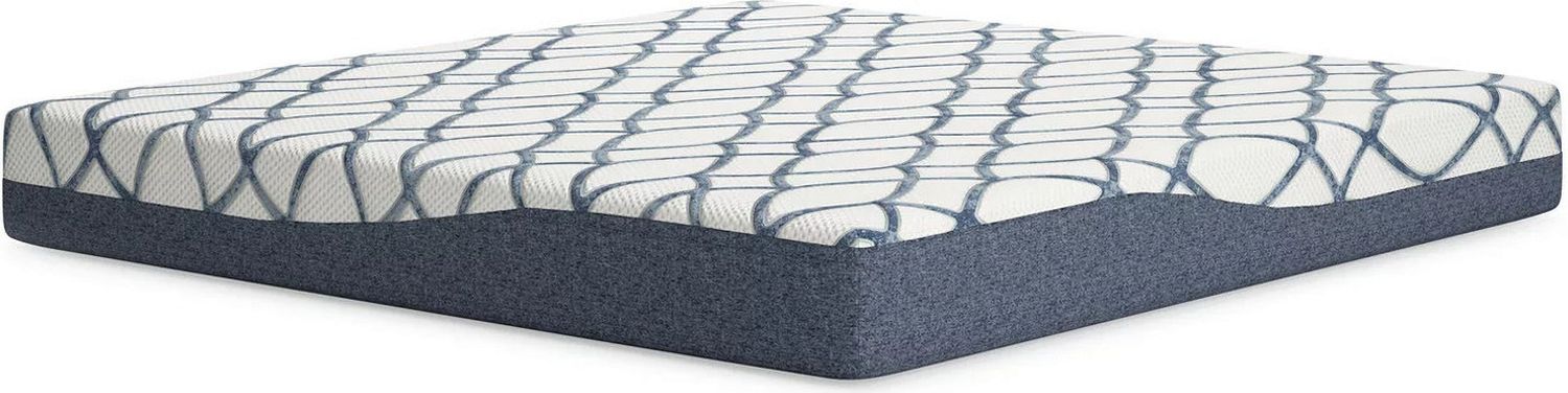 10 Inch Cloud Comfort Firm King Mattress In White and Blue M42541