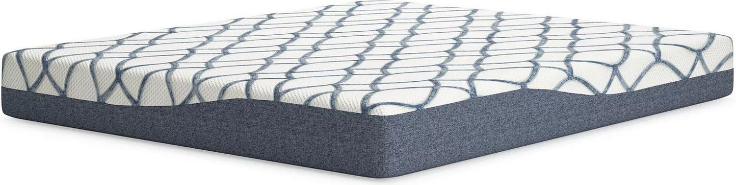 10 Inch Cloud Comfort 2.0 California King Mattress In White and Blue M42551
