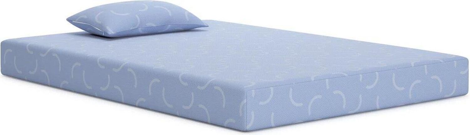 iKidz Ocean Twin Mattress and Pillow Set of 2 In Blue M43011