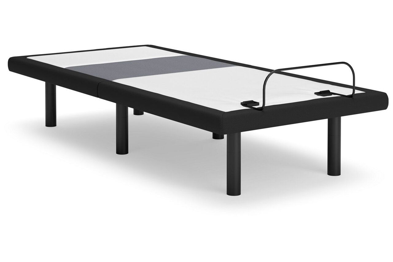 Best Base with Lumbar and Audio Twin XL Adjustable Base In Charcoal Gray M5X572