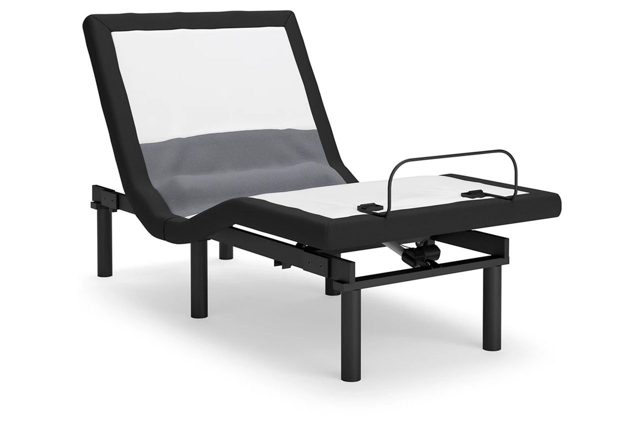 Best Base with Lumbar and Audio Twin XL Adjustable Base In Charcoal Gray M5X572
