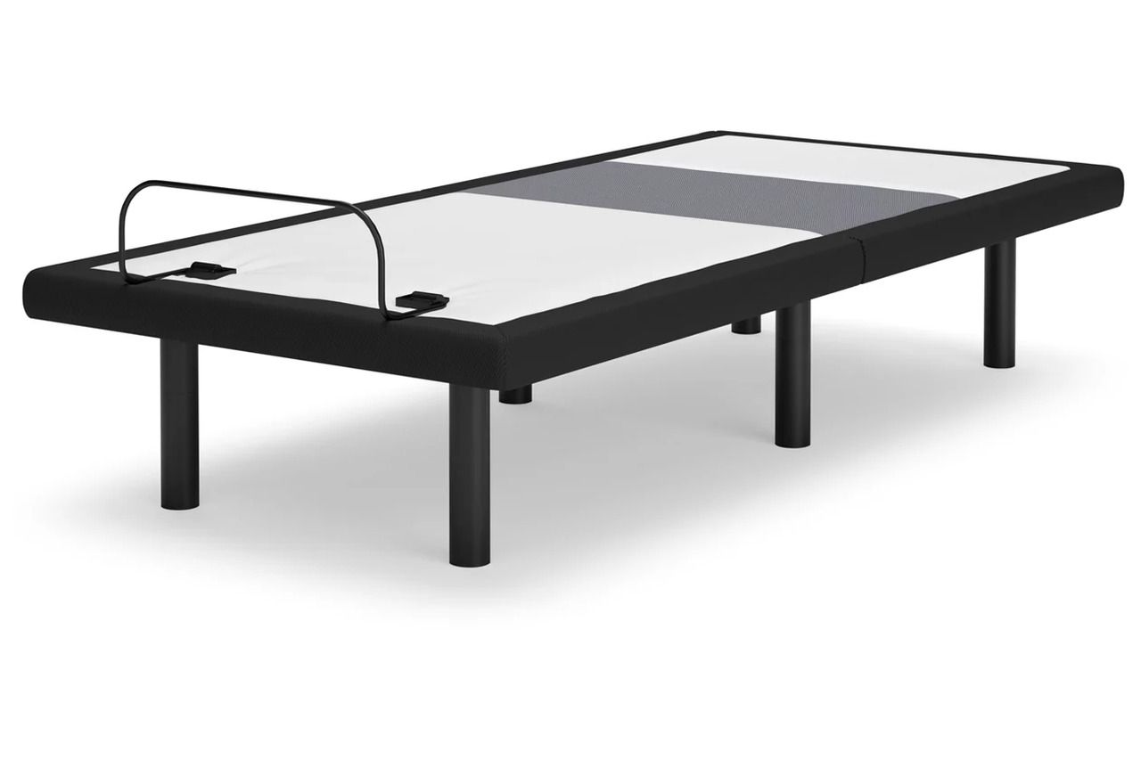 Best Base with Lumbar and Audio Twin XL Adjustable Base In Charcoal Gray M5X572