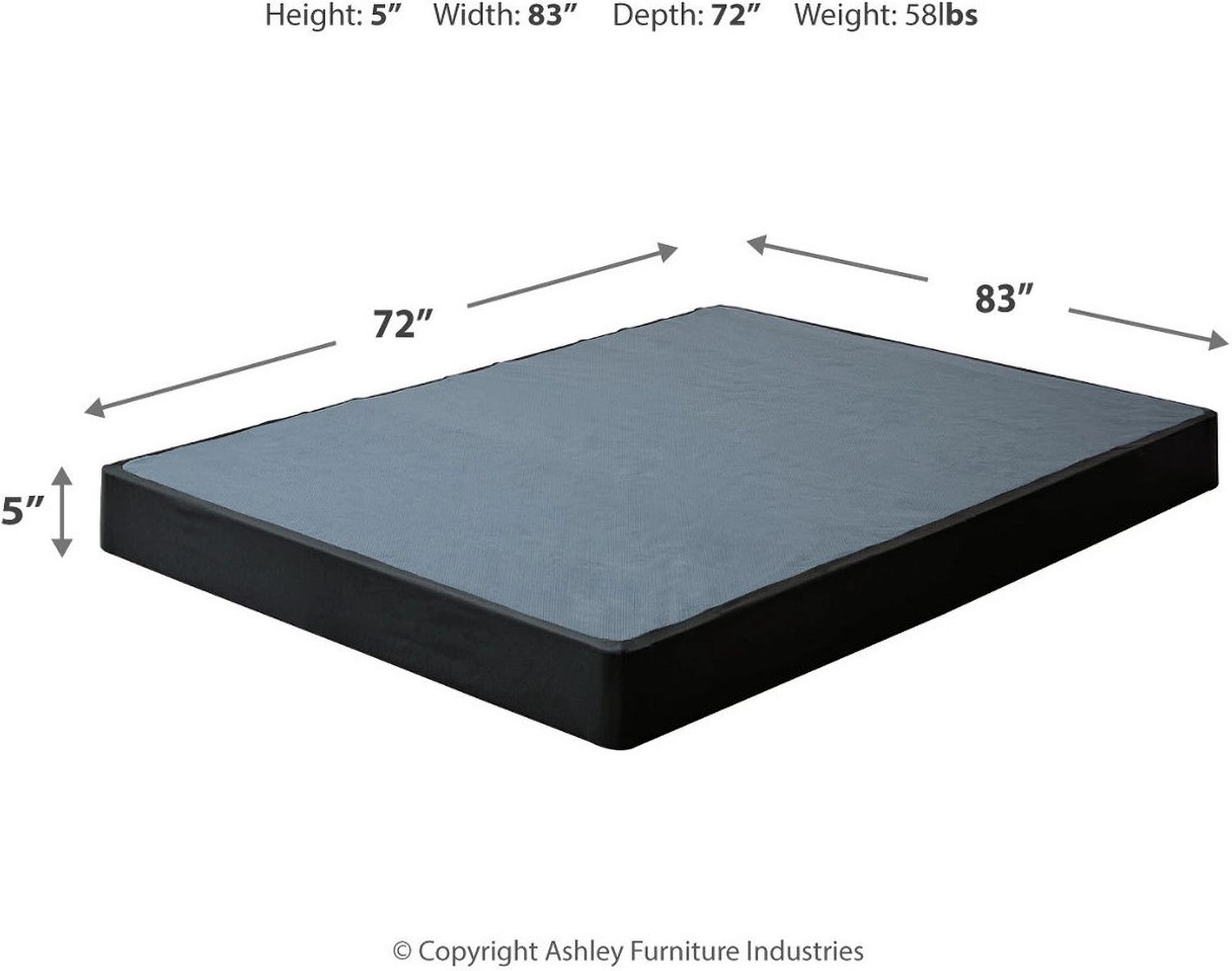 Foundation Black California King Foundation M78X92