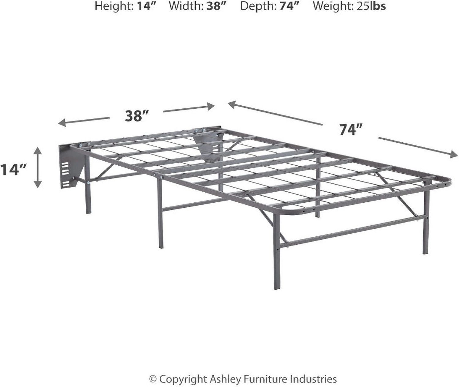 Better Than A Boxspring Gray Twin Foundation M91X12
