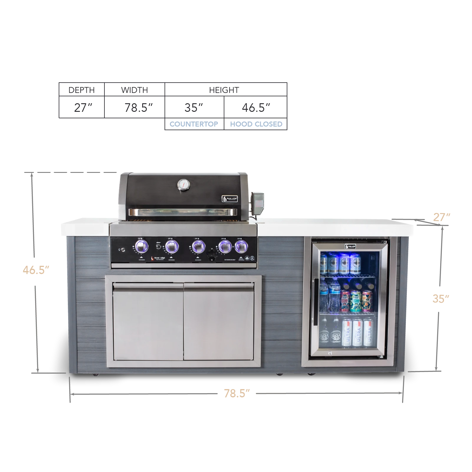 4-burner Artwood Island In Black Stainless Steel MA400AWBSS