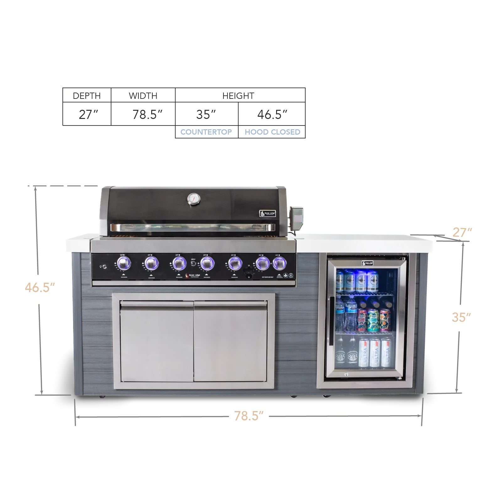 6-burner Artwood Island In Black Stainless Steel MA805AWBSS