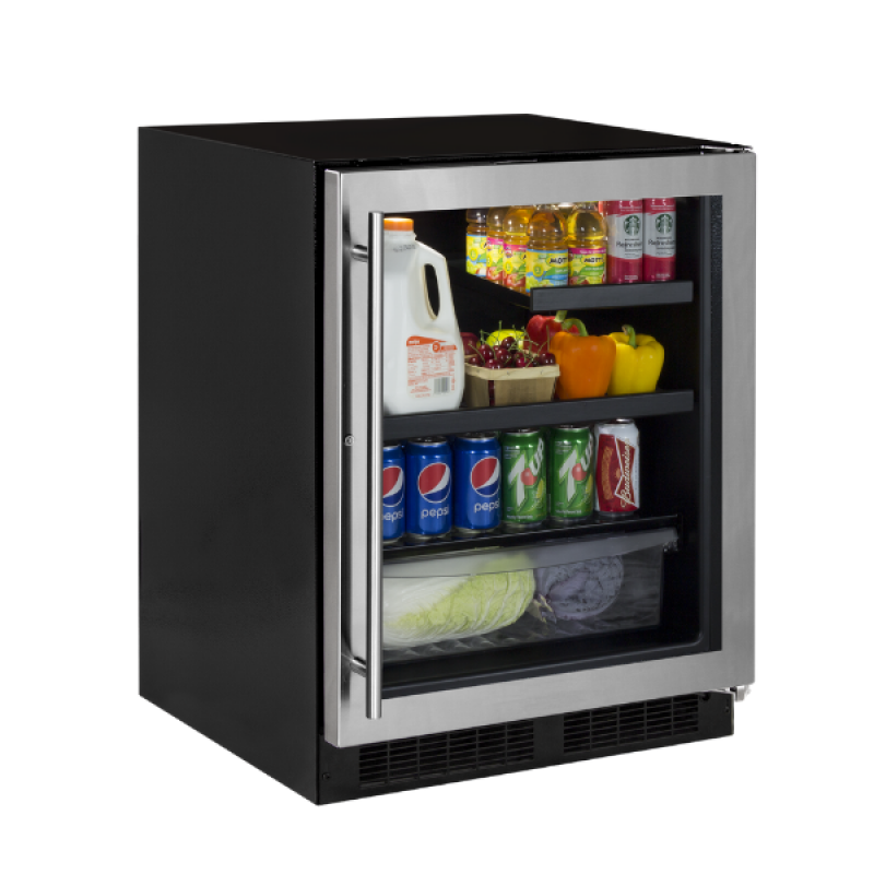 24-In Low Profile Built-In Beverage Center With Convertible Shelf And Maxstore Bin MABV224SG31A