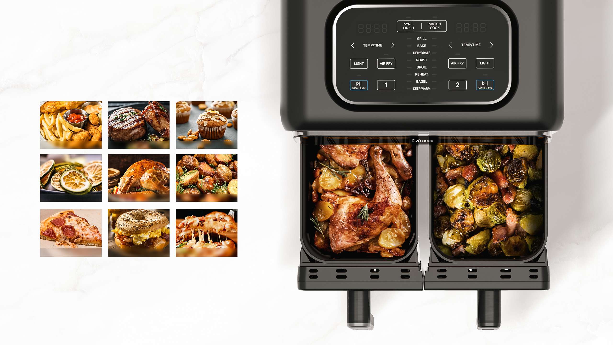 8.4 qt. 9-in-1 Dual-Zone Air Fryer Oven MAD861D8ADKL