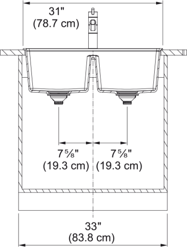Maris Dual Mount Sink view 3
