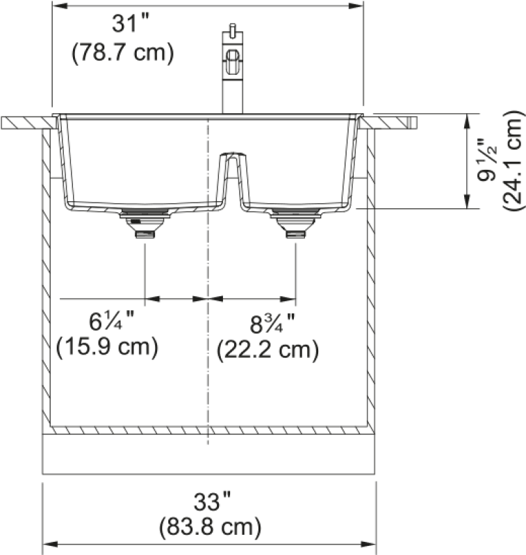 Maris Dual Mount Sink view 3