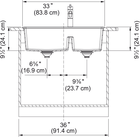 Maris Dual Mount Sink view 3
