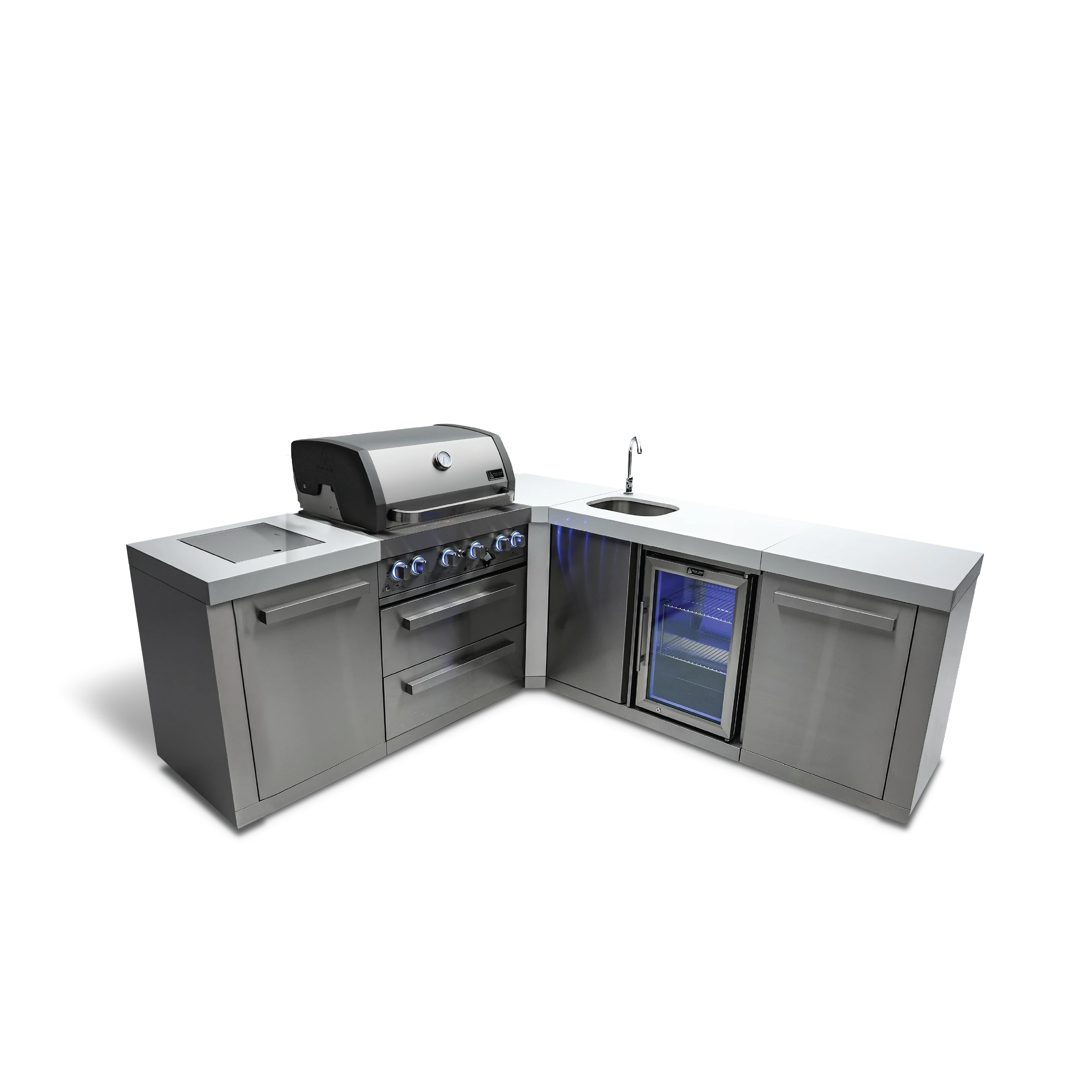 4-burner Island With 90-degree Corner And Beverage Center MAI40090BEV