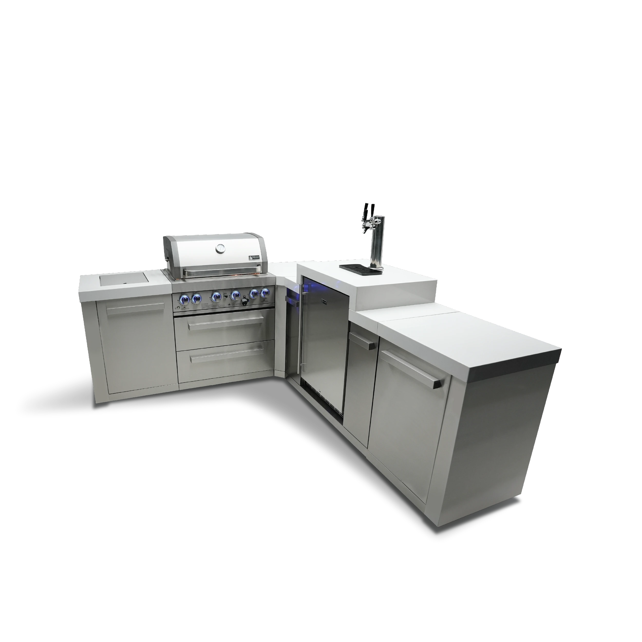 4-burner Original Series Island With 90-degree Corner And Kegerator MAI40090KEG