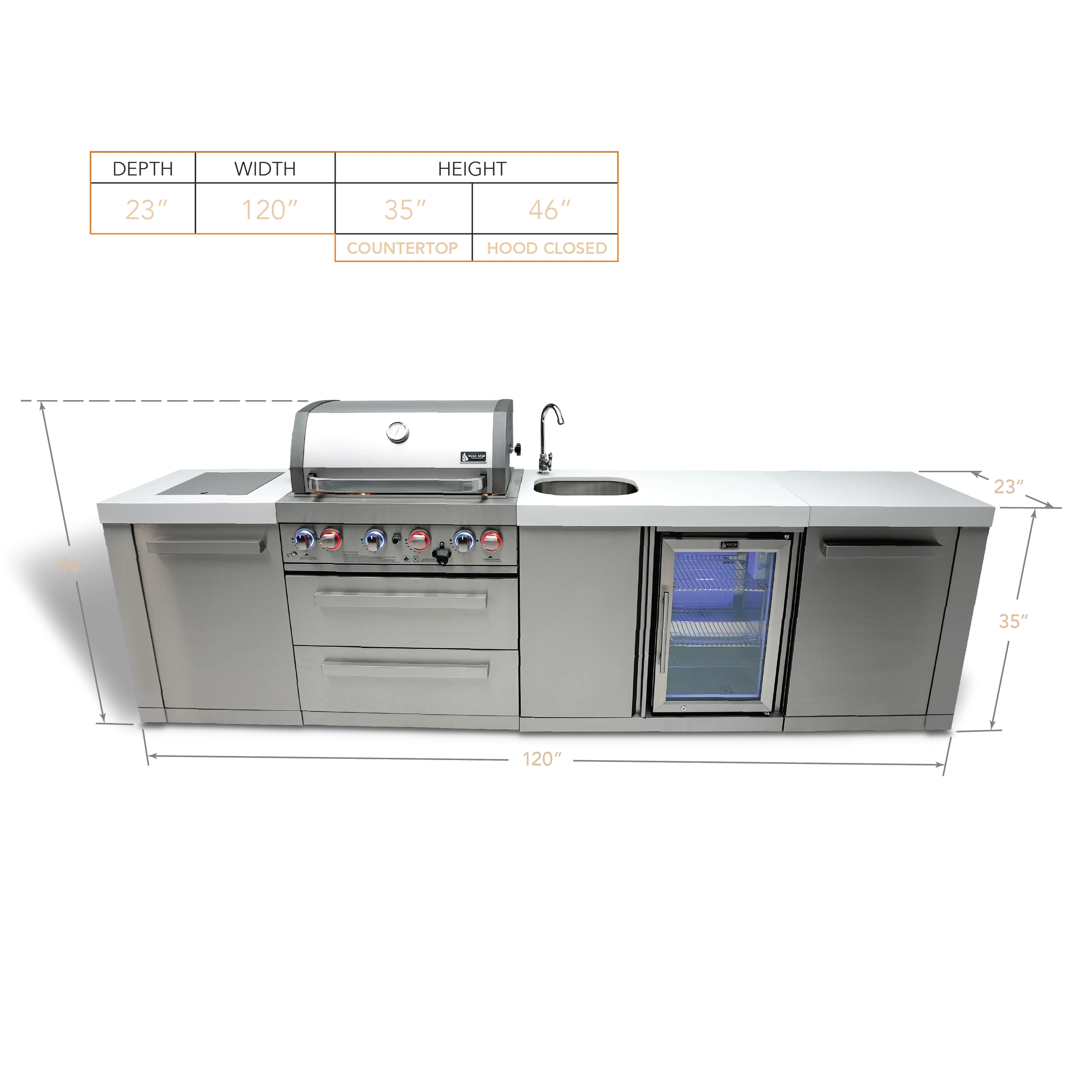 4-burner Island With A Beverage Center MAI400BEV