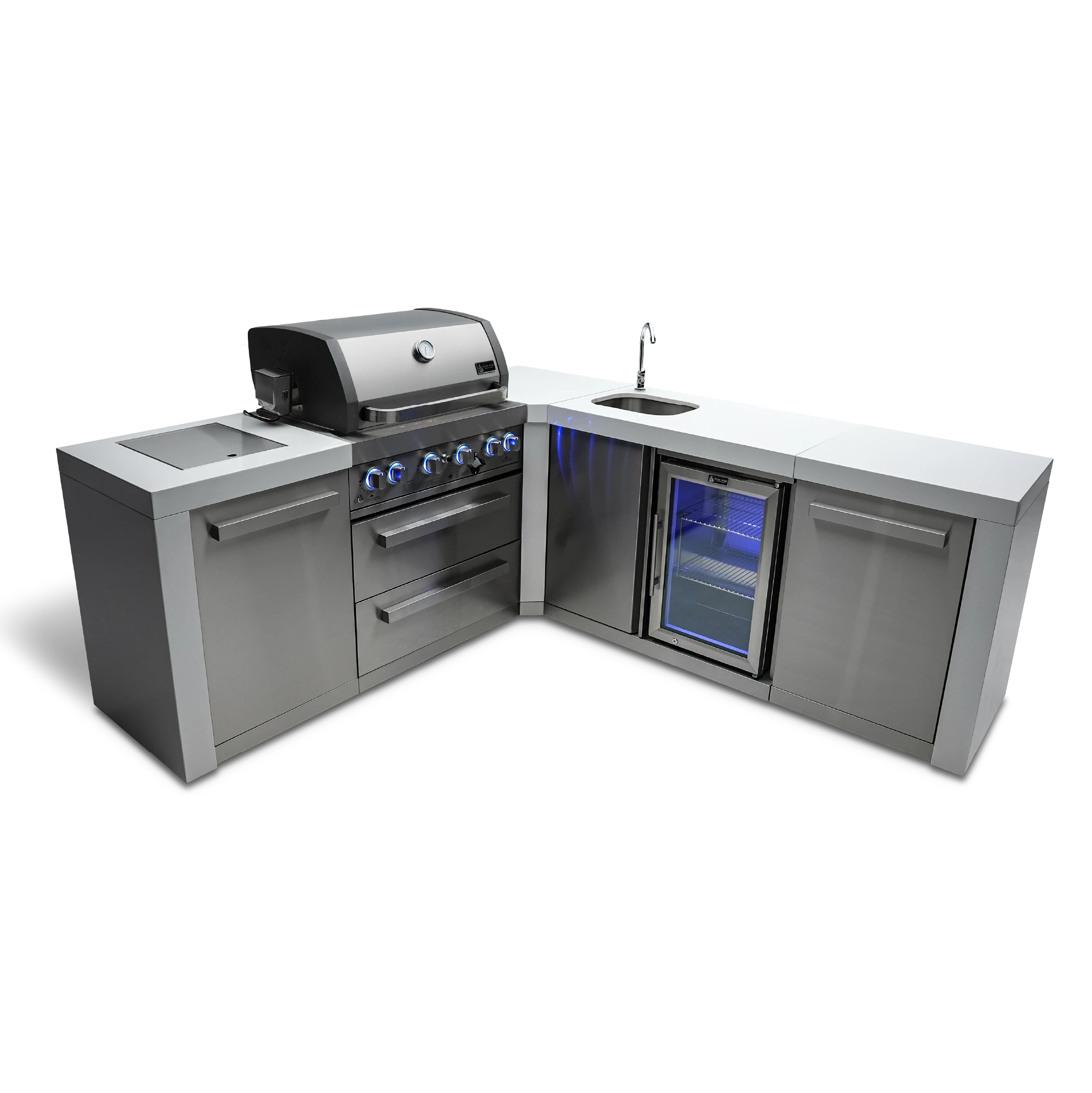 4-burner Deluxe Island With A 90-degree Corner And Beverage Center MAI400D90BEV
