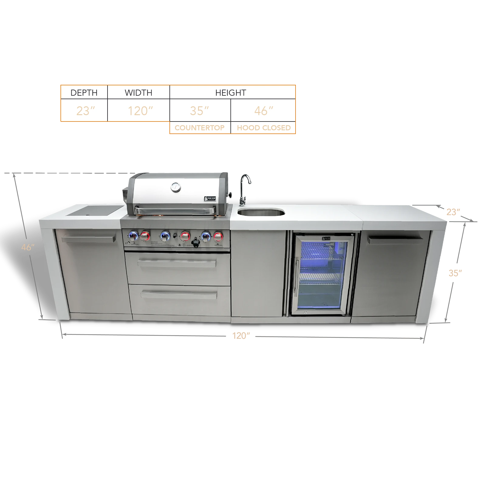 4-burner Deluxe Island With A Beverage Center MAI400DBEV