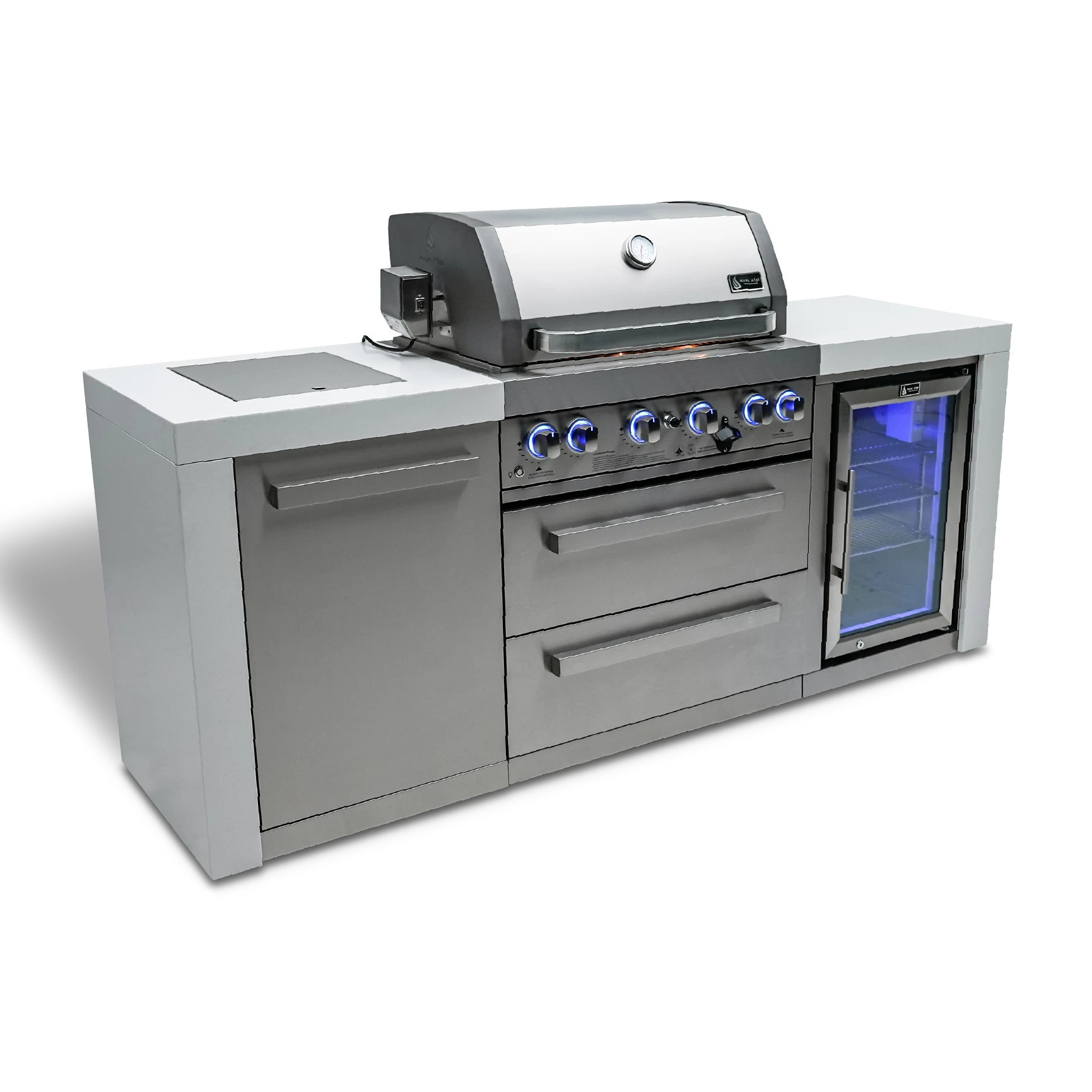 4-burner Deluxe Island With A Fridge Cabinet MAI400DFC