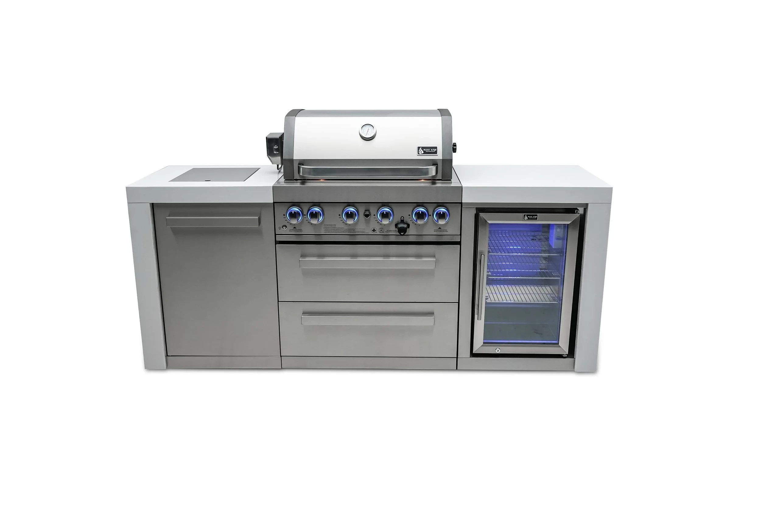 4-burner Deluxe Island With A Fridge Cabinet MAI400DFC