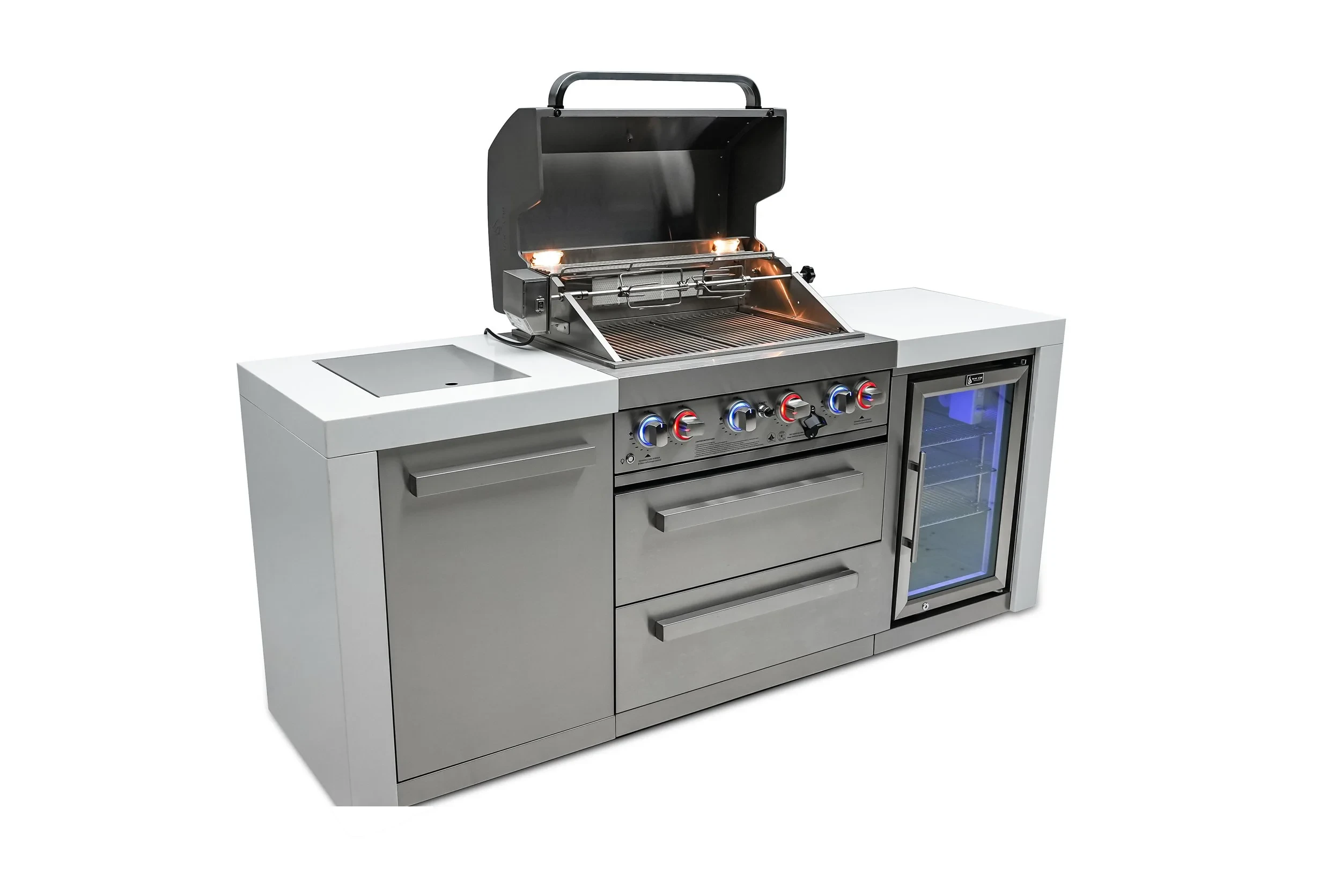 4-burner Deluxe Island With A Fridge Cabinet MAI400DFC