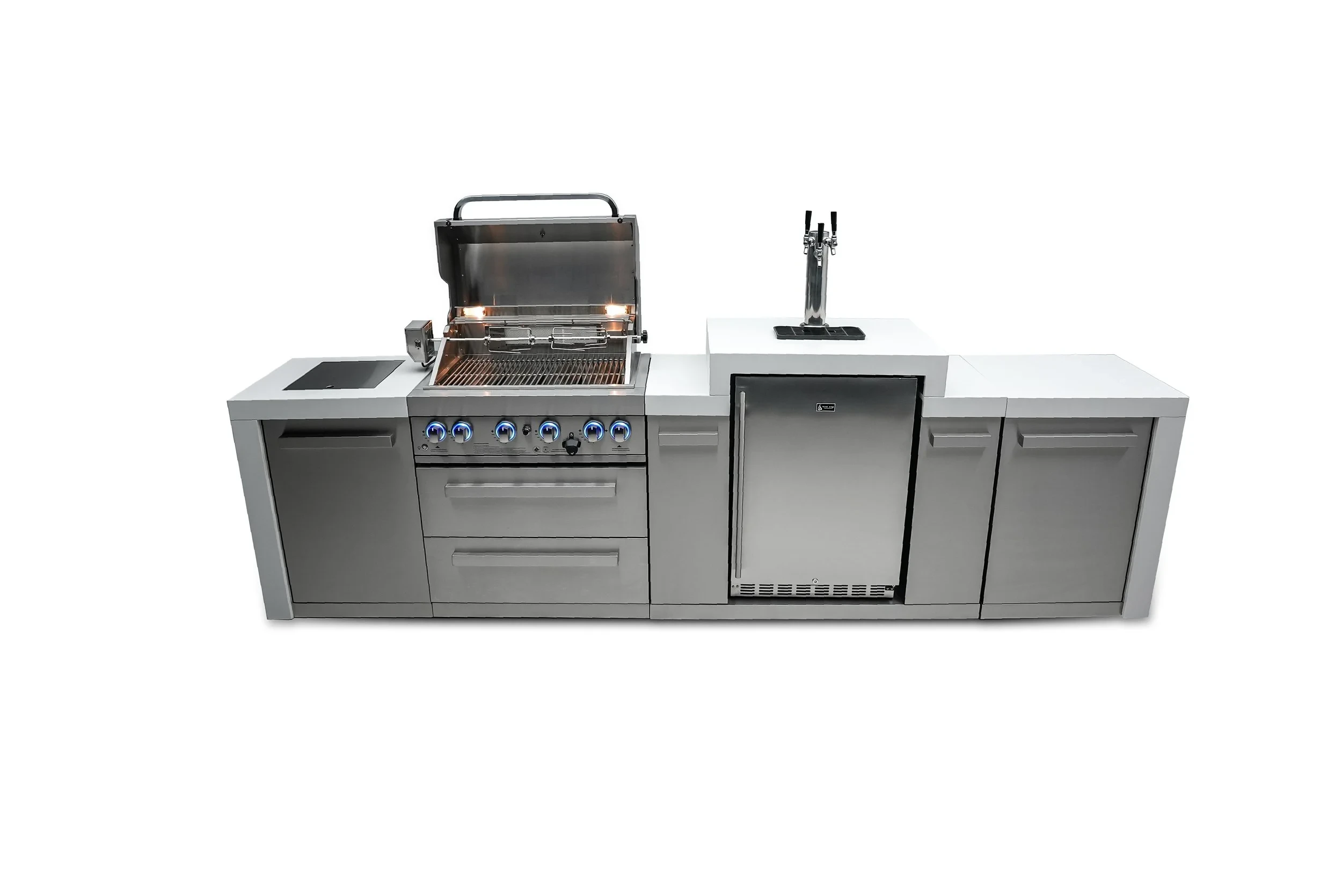 4-burner Deluxe Island With A Kegerator MAI400DKEG