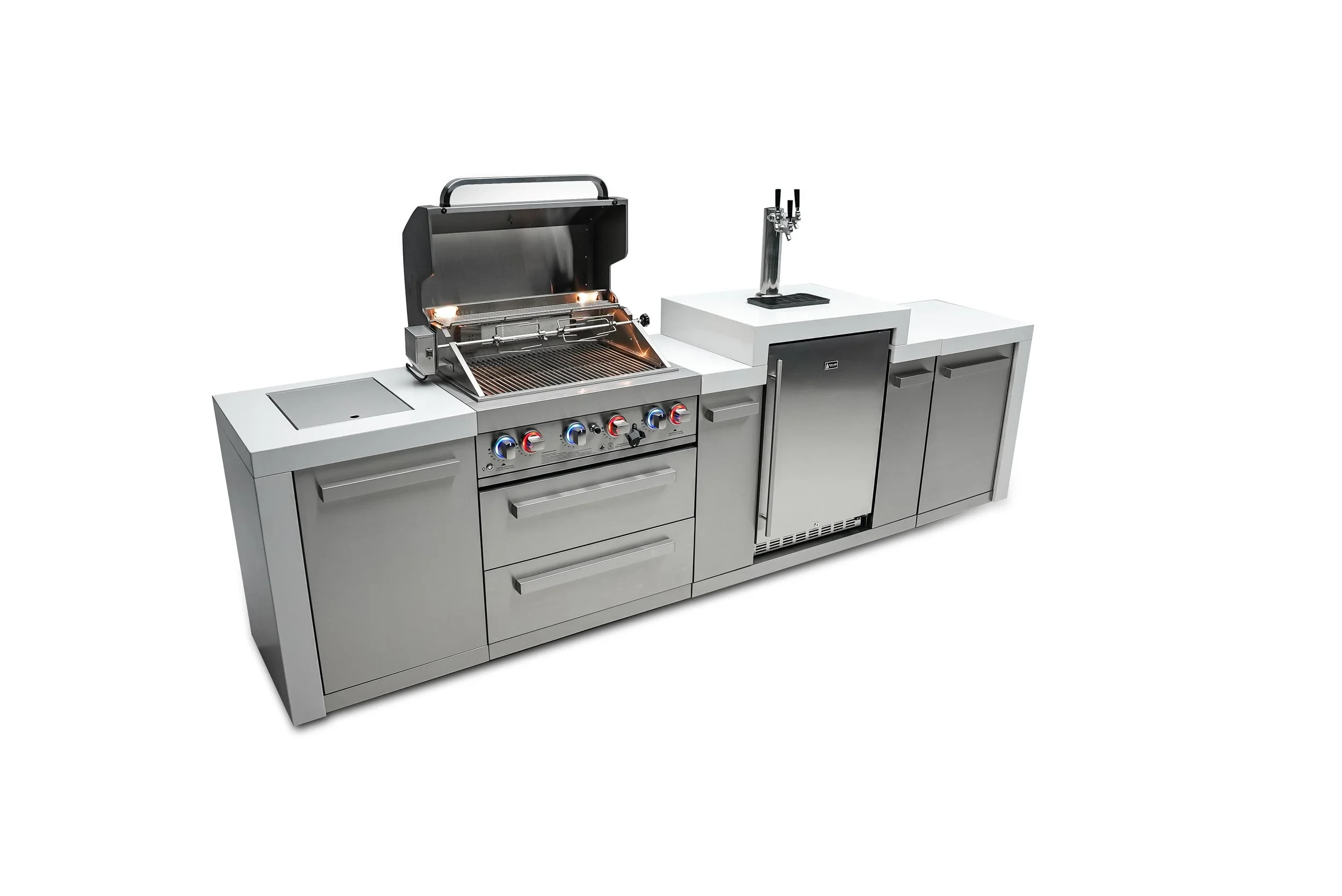 4-burner Deluxe Island With A Kegerator MAI400DKEG