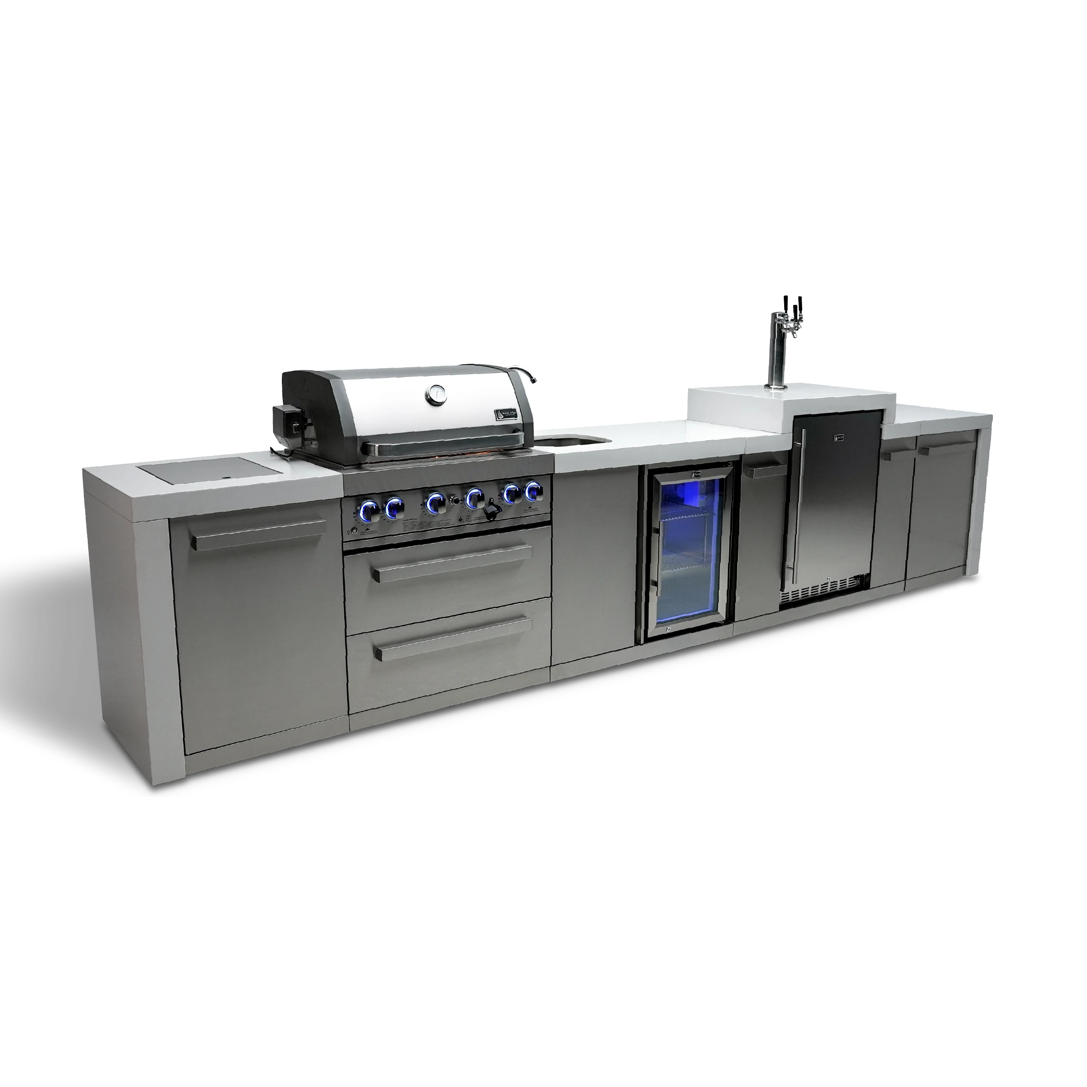 4-burner Deluxe Island With A Kegerator And A Beverage Center MAI400DKEGBEV