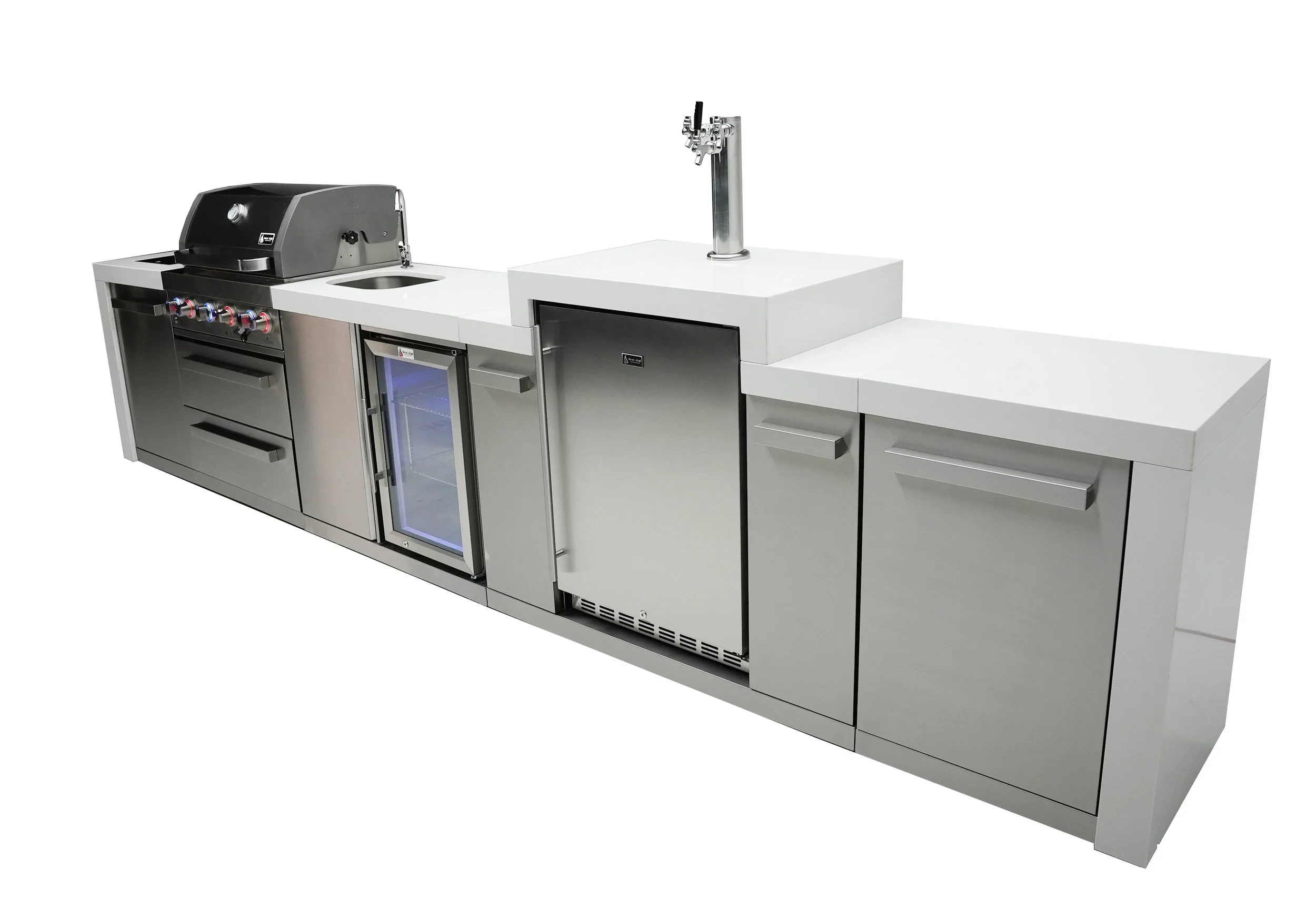4-burner Deluxe Island With A Kegerator And A Beverage Center MAI400DKEGBEV