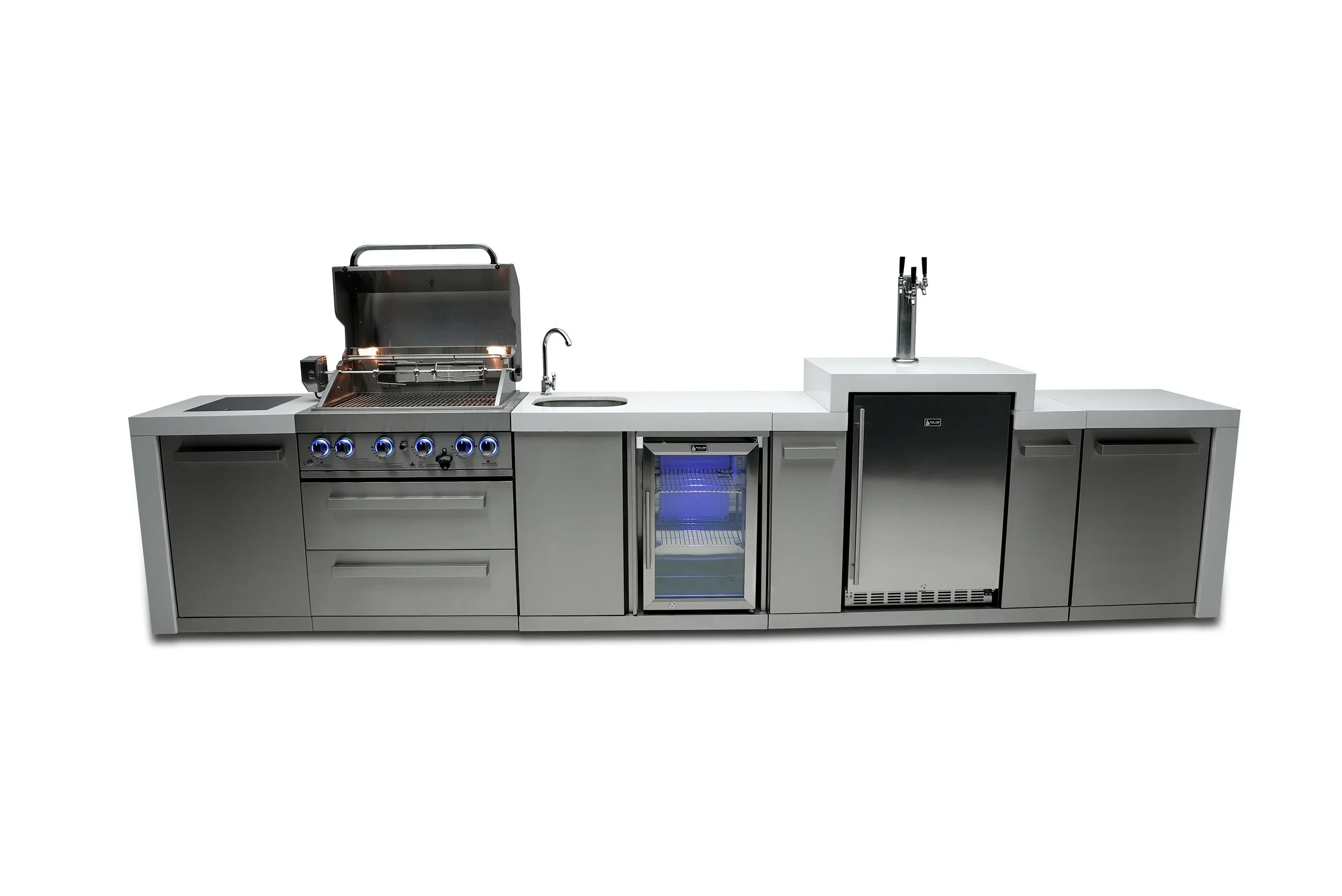 4-burner Deluxe Island With A Kegerator And A Beverage Center MAI400DKEGBEV