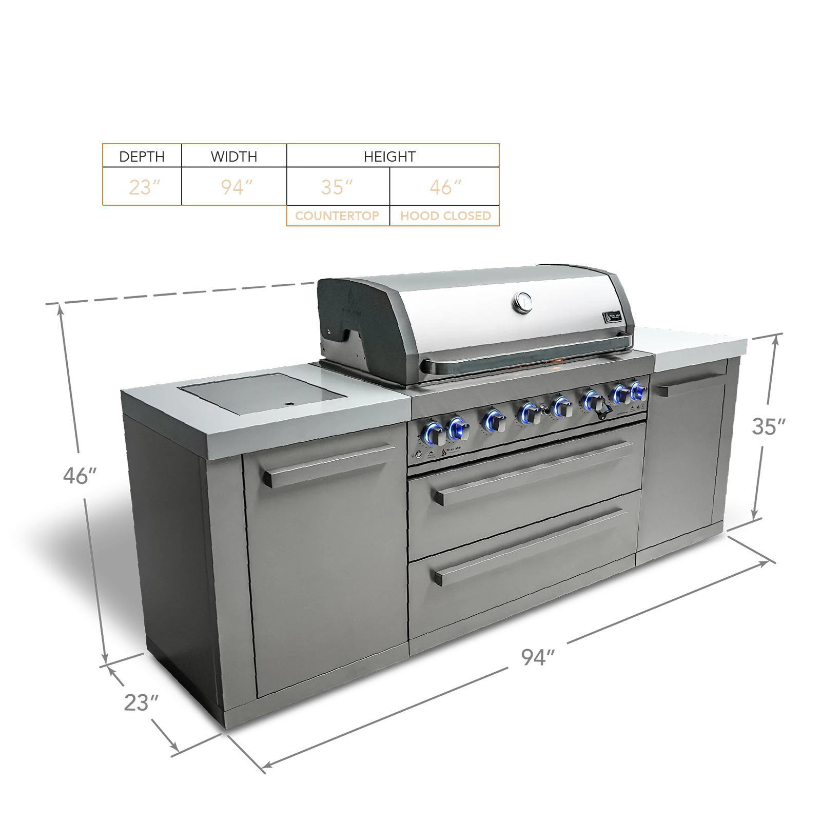 6-burner Island MAI805