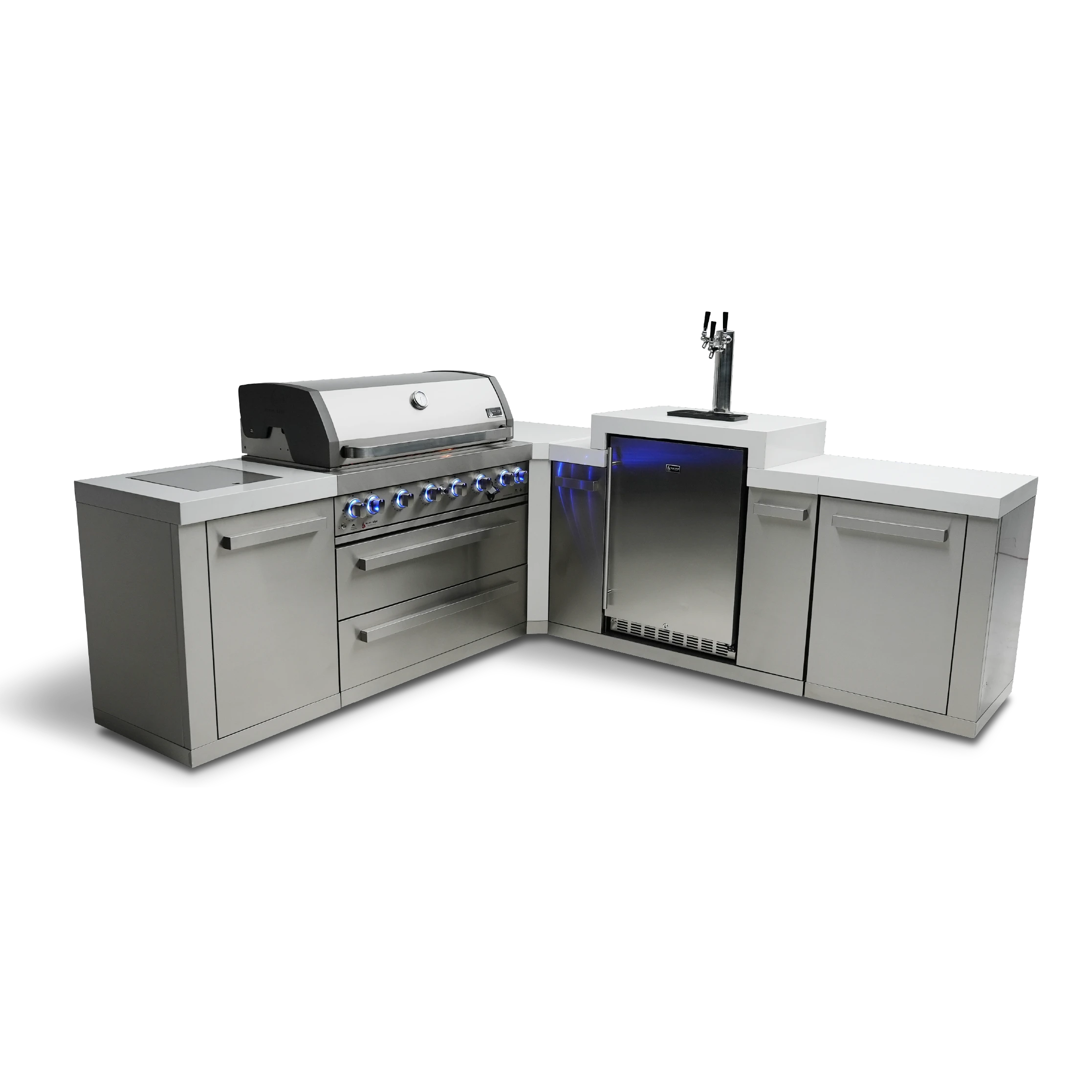6-burner Island With A 90-degree Corner And Kegerator MAI80590KEG