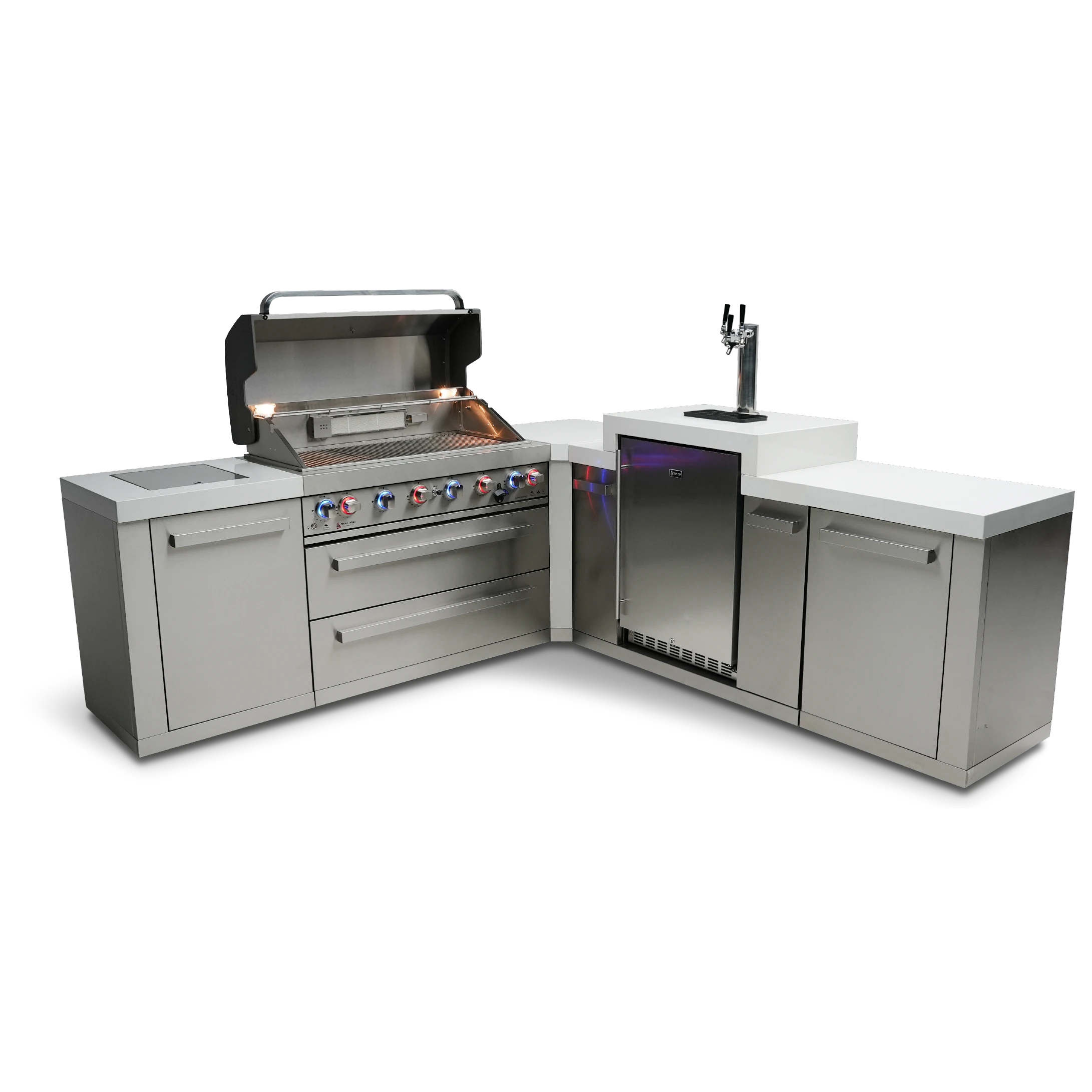 6-burner Island With A 90-degree Corner And Kegerator MAI80590KEG