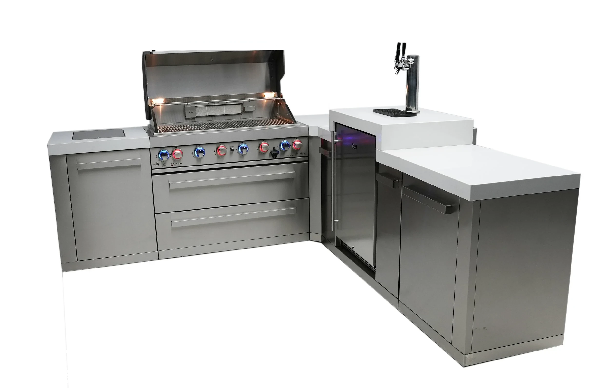 6-burner Island With A 90-degree Corner And Kegerator MAI80590KEG