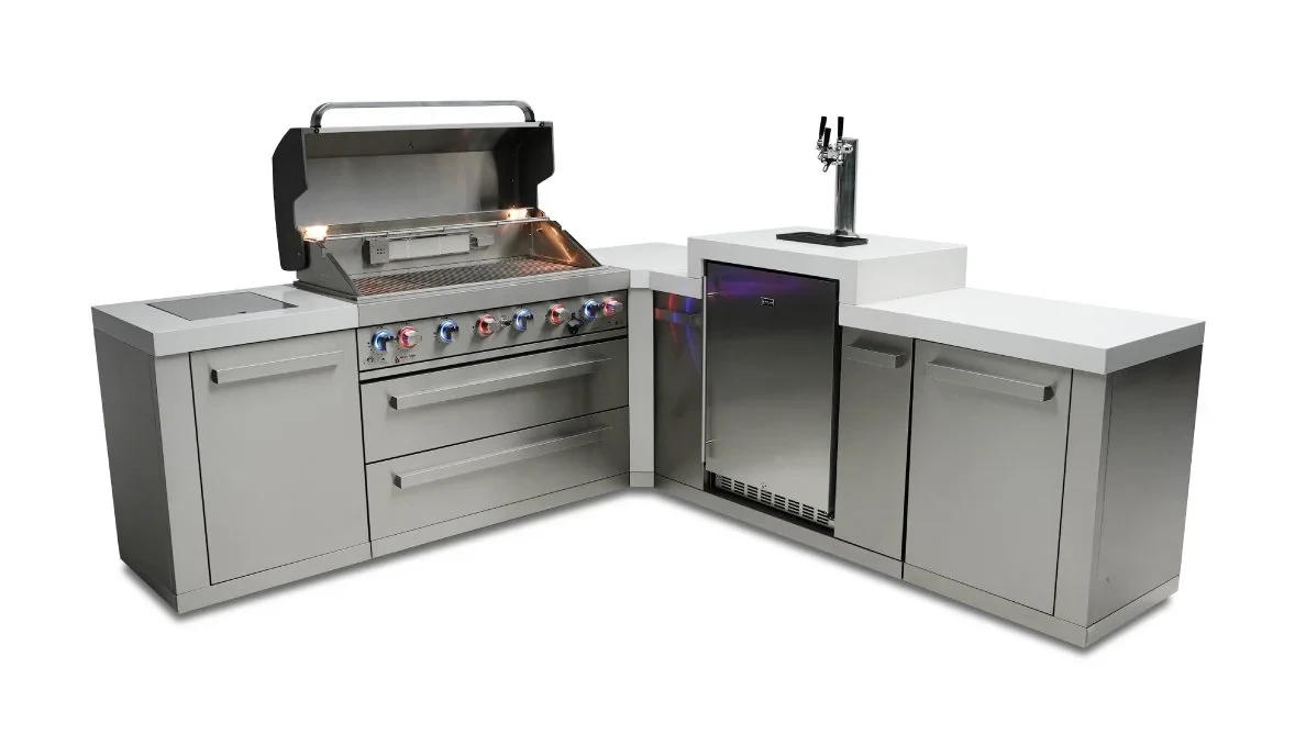 6-burner Island With A 90-degree Corner And Kegerator MAI80590KEG
