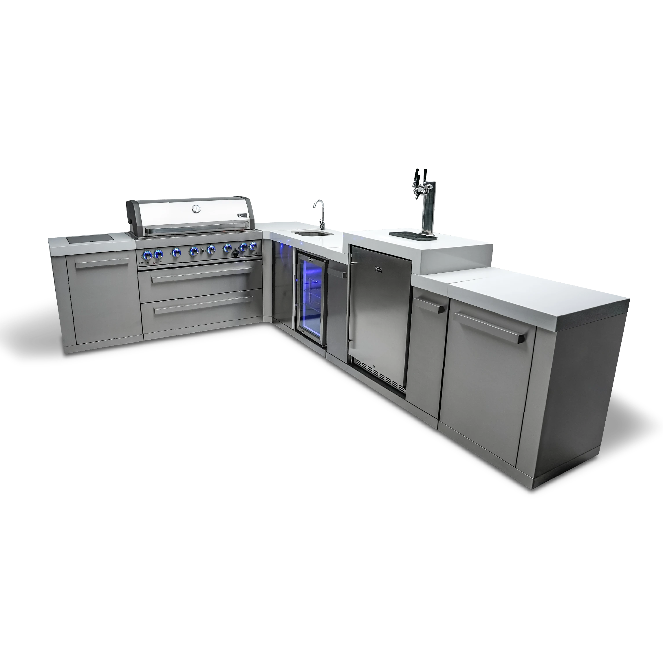 6-burner Island With A 90-degree Corner, Kegerator And Beverage Center MAI80590KEGBEV