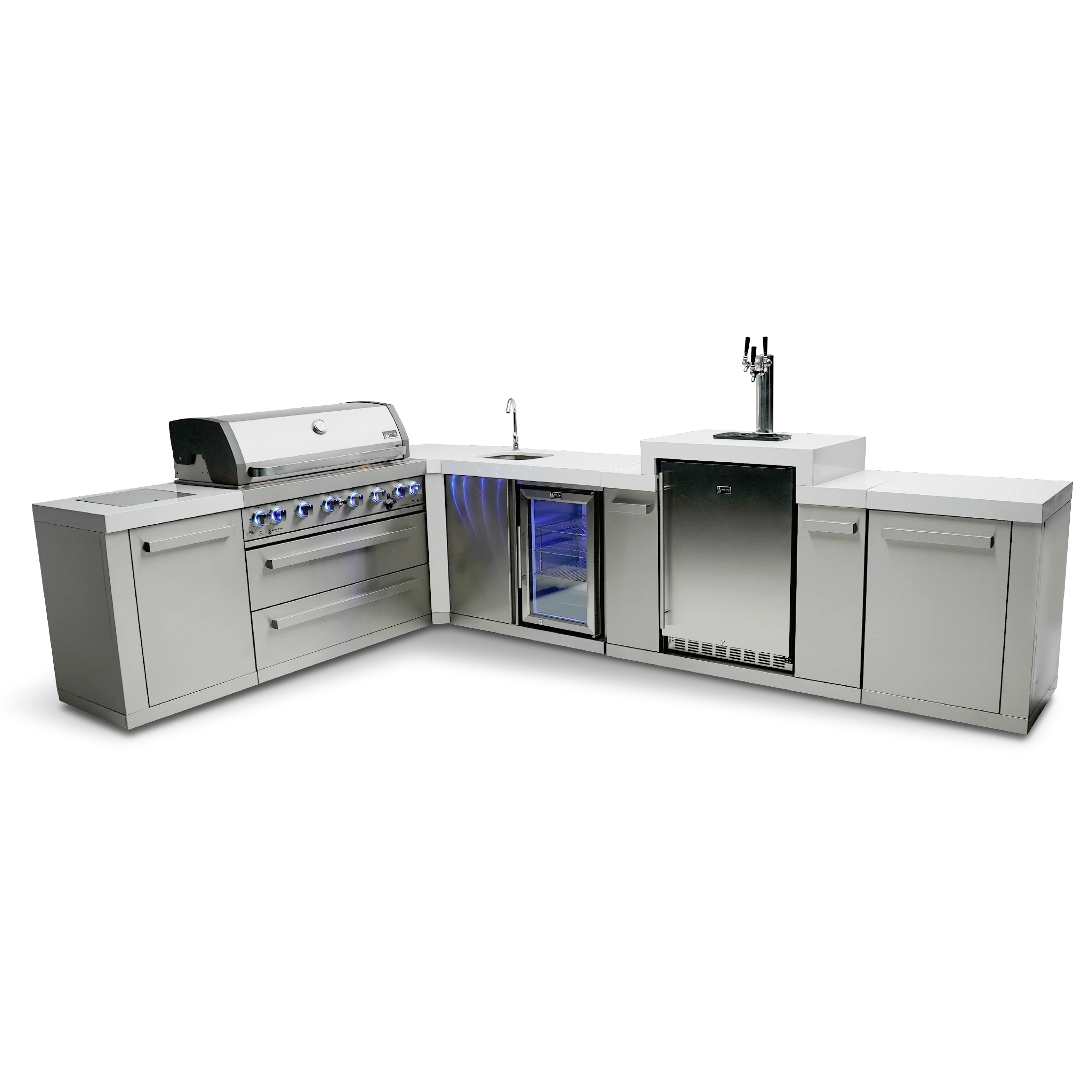6-burner Island With A 90-degree Corner, Kegerator And Beverage Center MAI80590KEGBEV