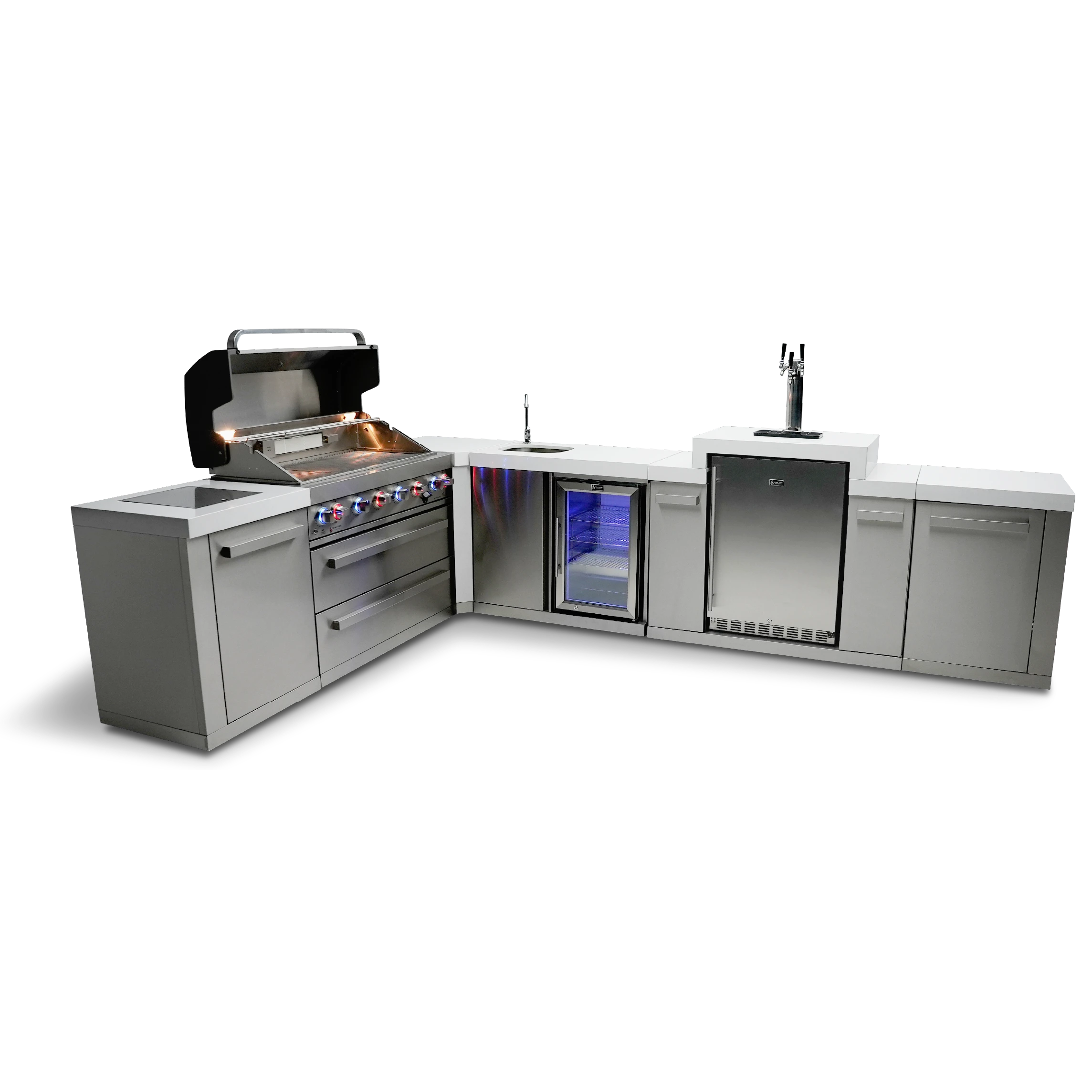 6-burner Island With A 90-degree Corner, Kegerator And Beverage Center MAI80590KEGBEV