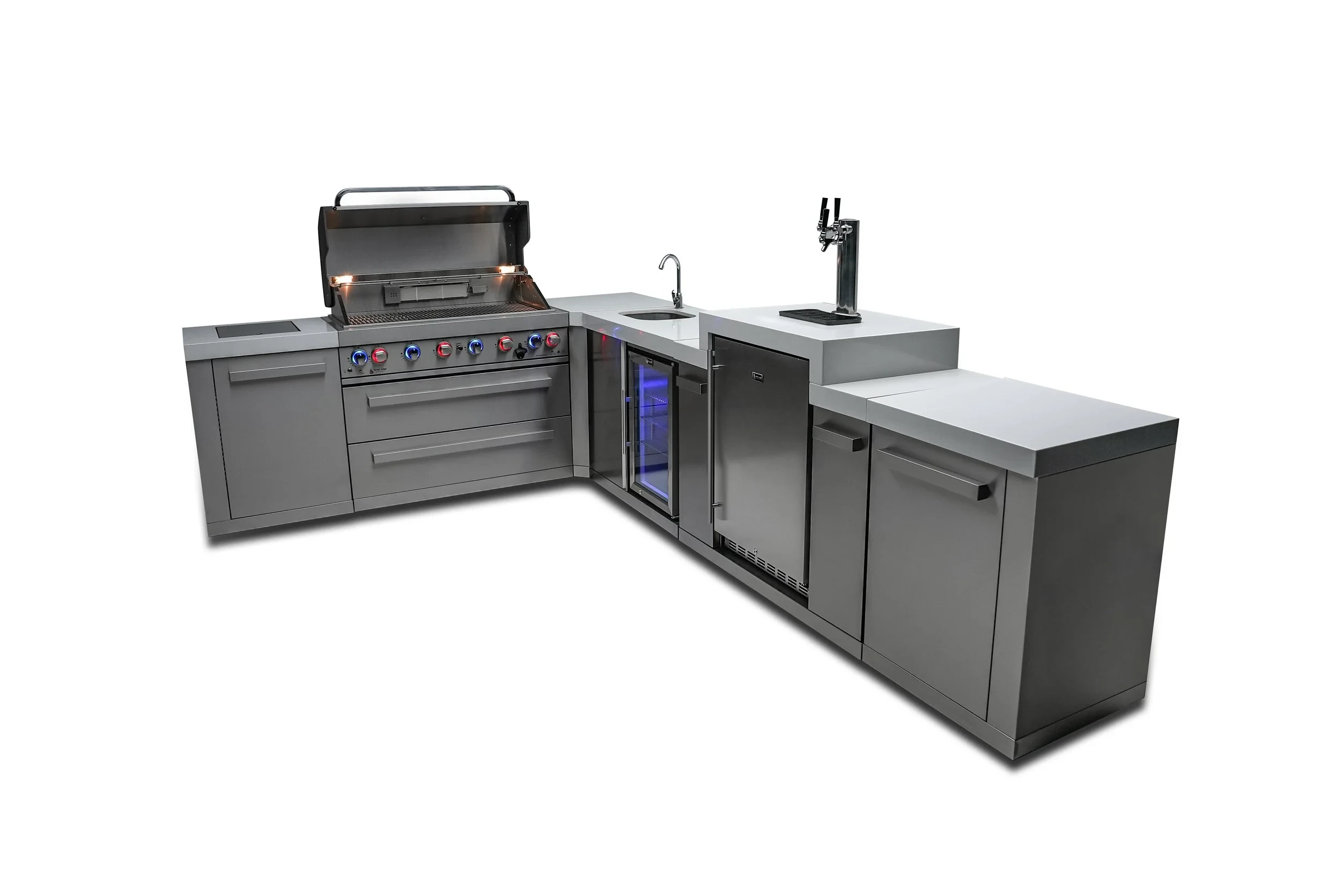 6-burner Island With A 90-degree Corner, Kegerator And Beverage Center MAI80590KEGBEV