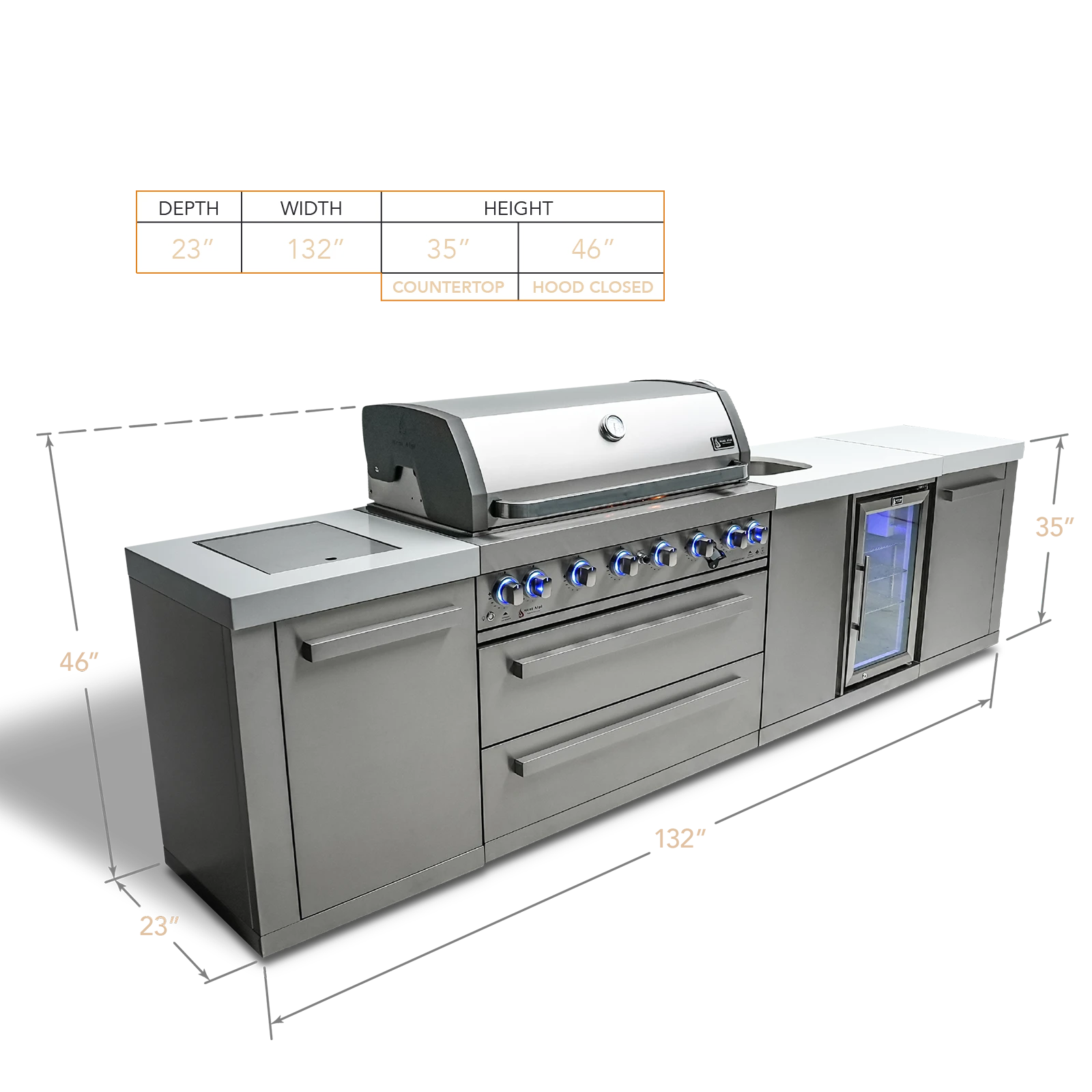 6-burner Island With A Beverage Center MAI805BEV