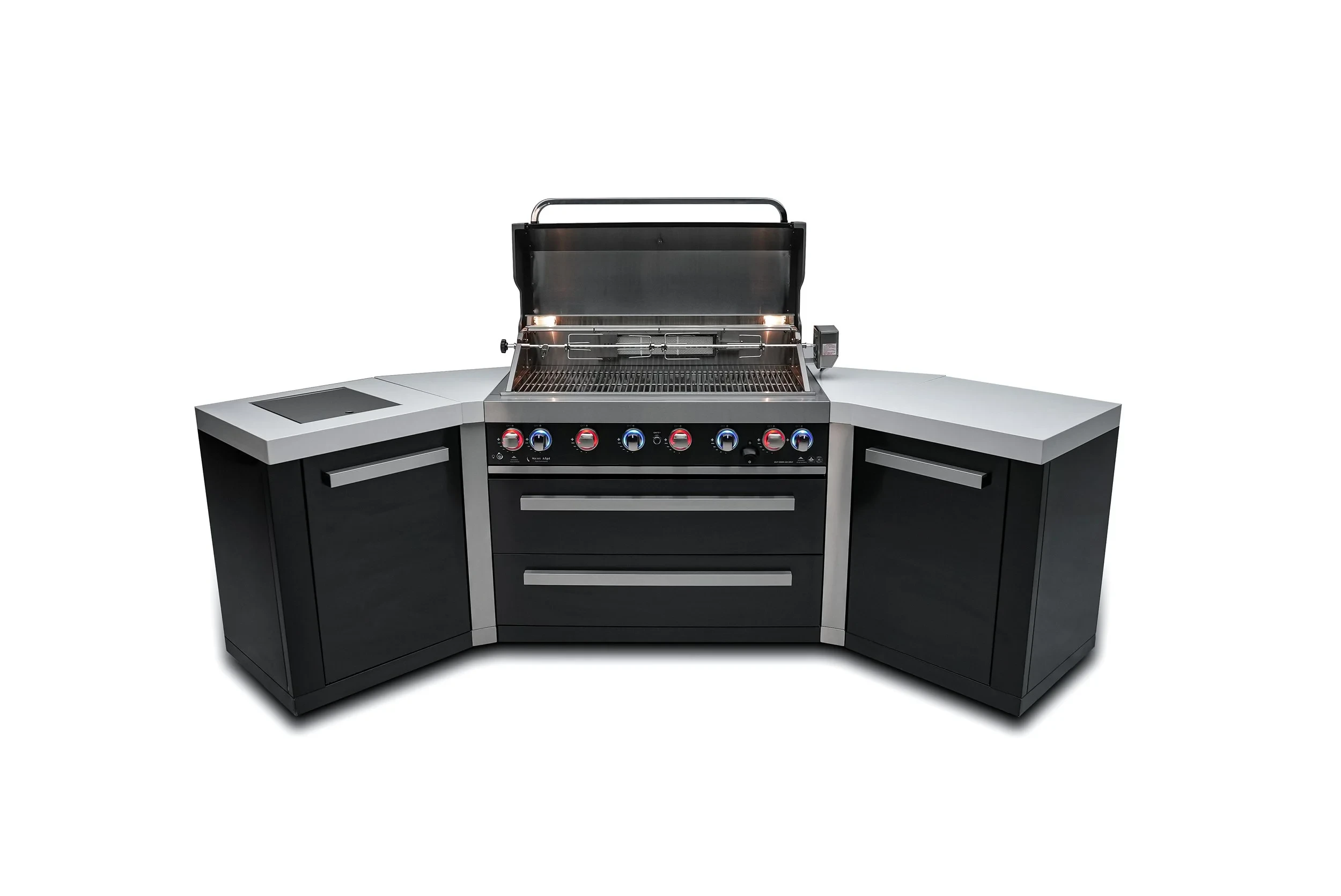 805 Black Stainless Steel Island With 45-degree Corners MAI805BSS45