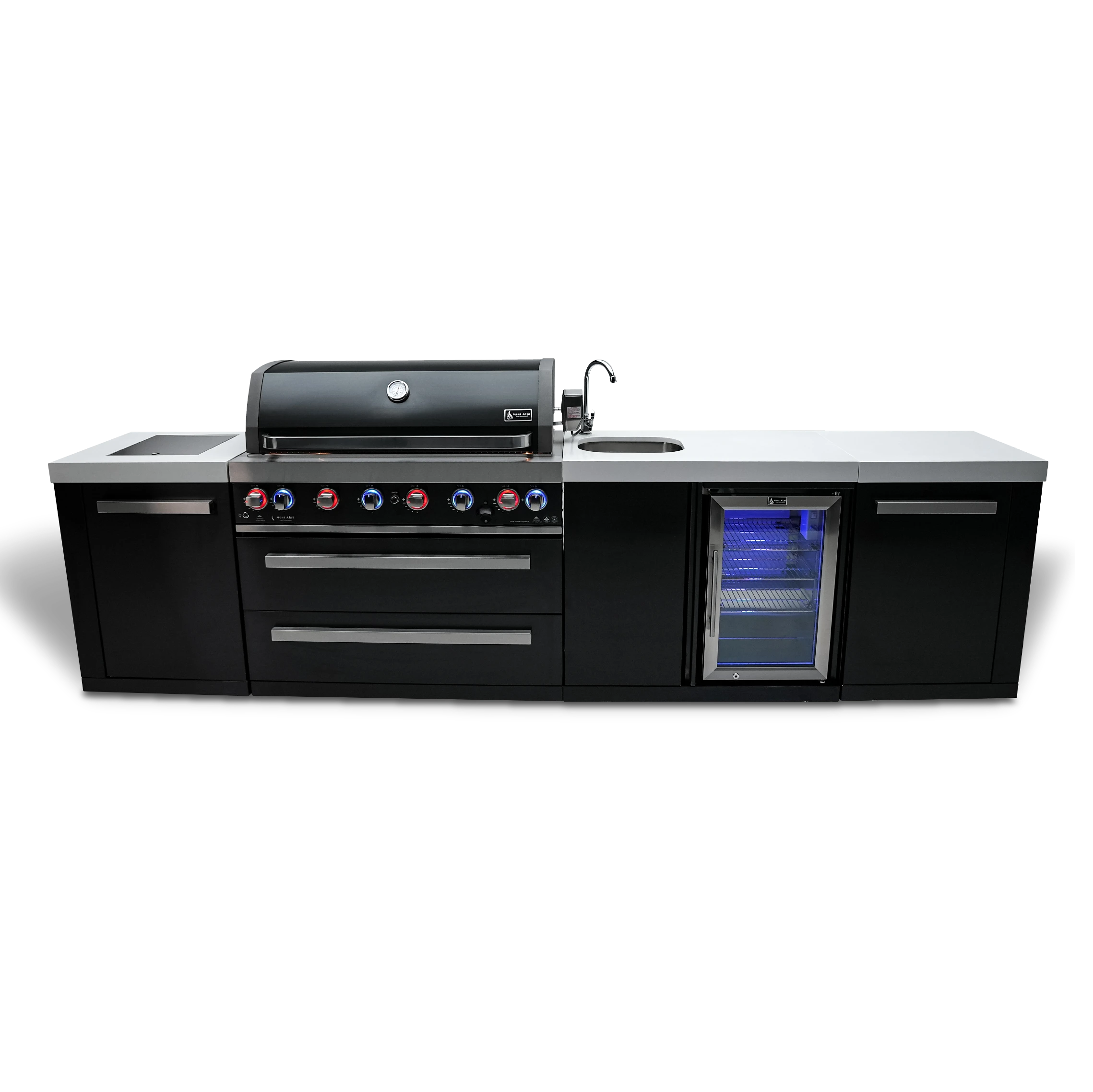 805 Black Stainless Steel Island With A Beverage Center MAI805BSSBEV