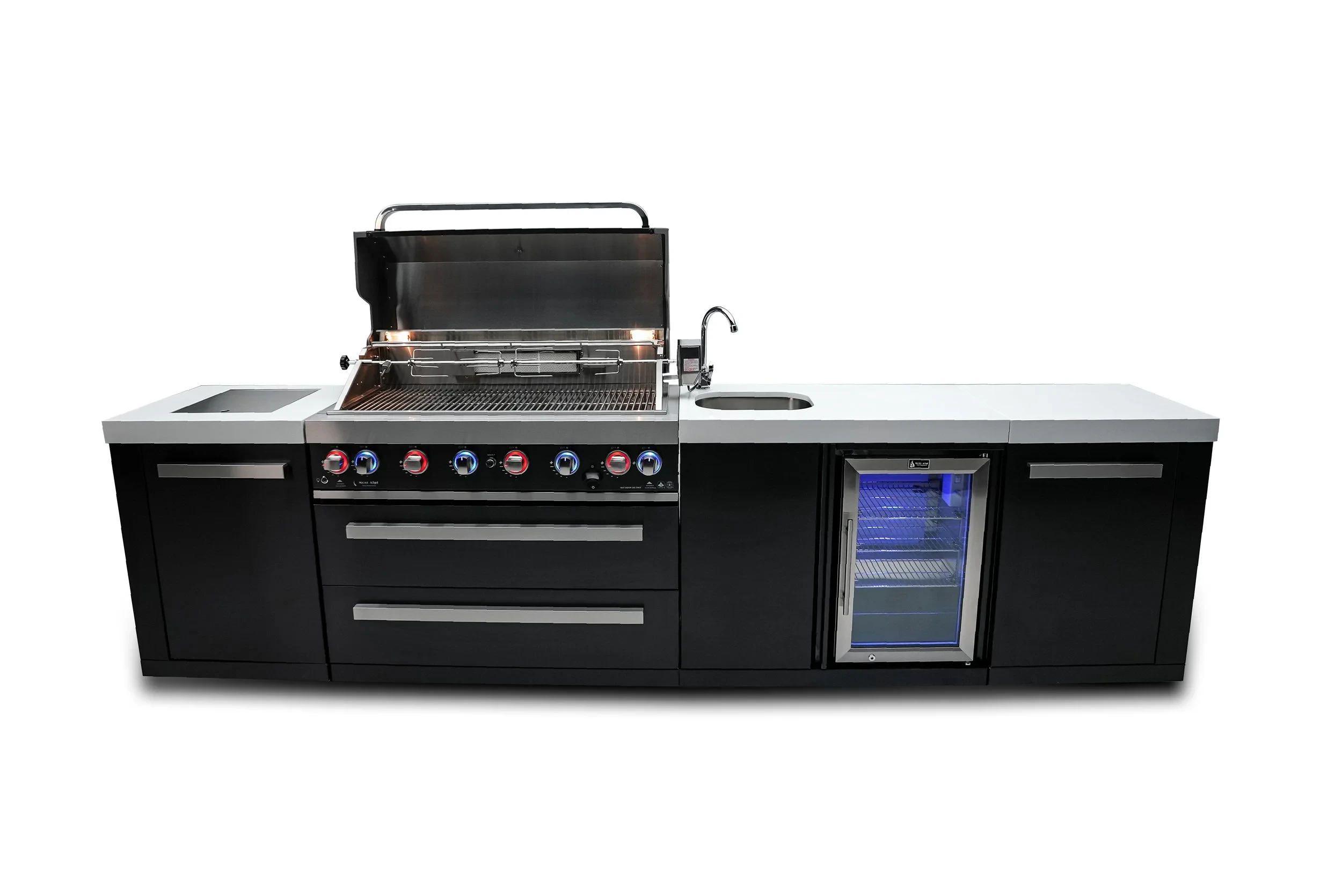 805 Black Stainless Steel Island With A Beverage Center MAI805BSSBEV