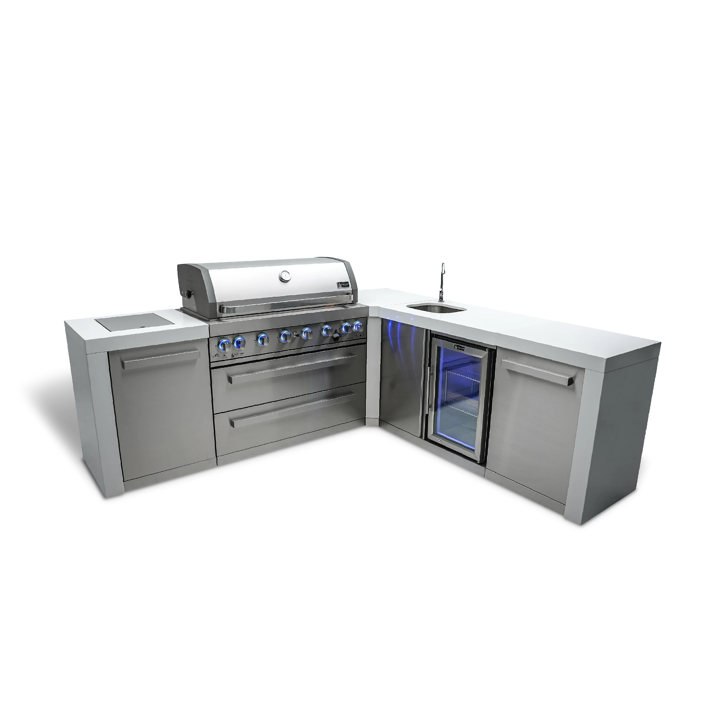 6-burner Deluxe Island Featuring A 90-degree Corner And Beverage Center MAI805D90BEV