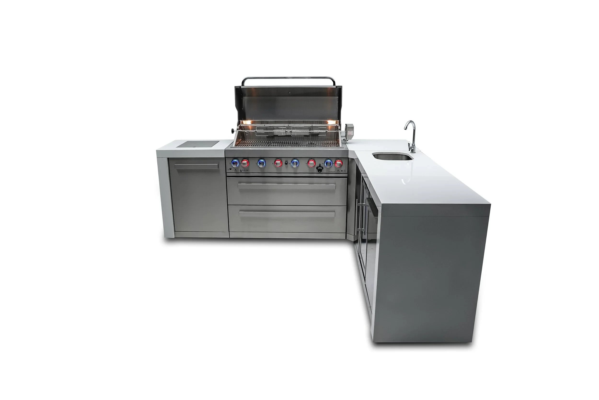 6-burner Deluxe Island Featuring A 90-degree Corner And Beverage Center MAI805D90BEV