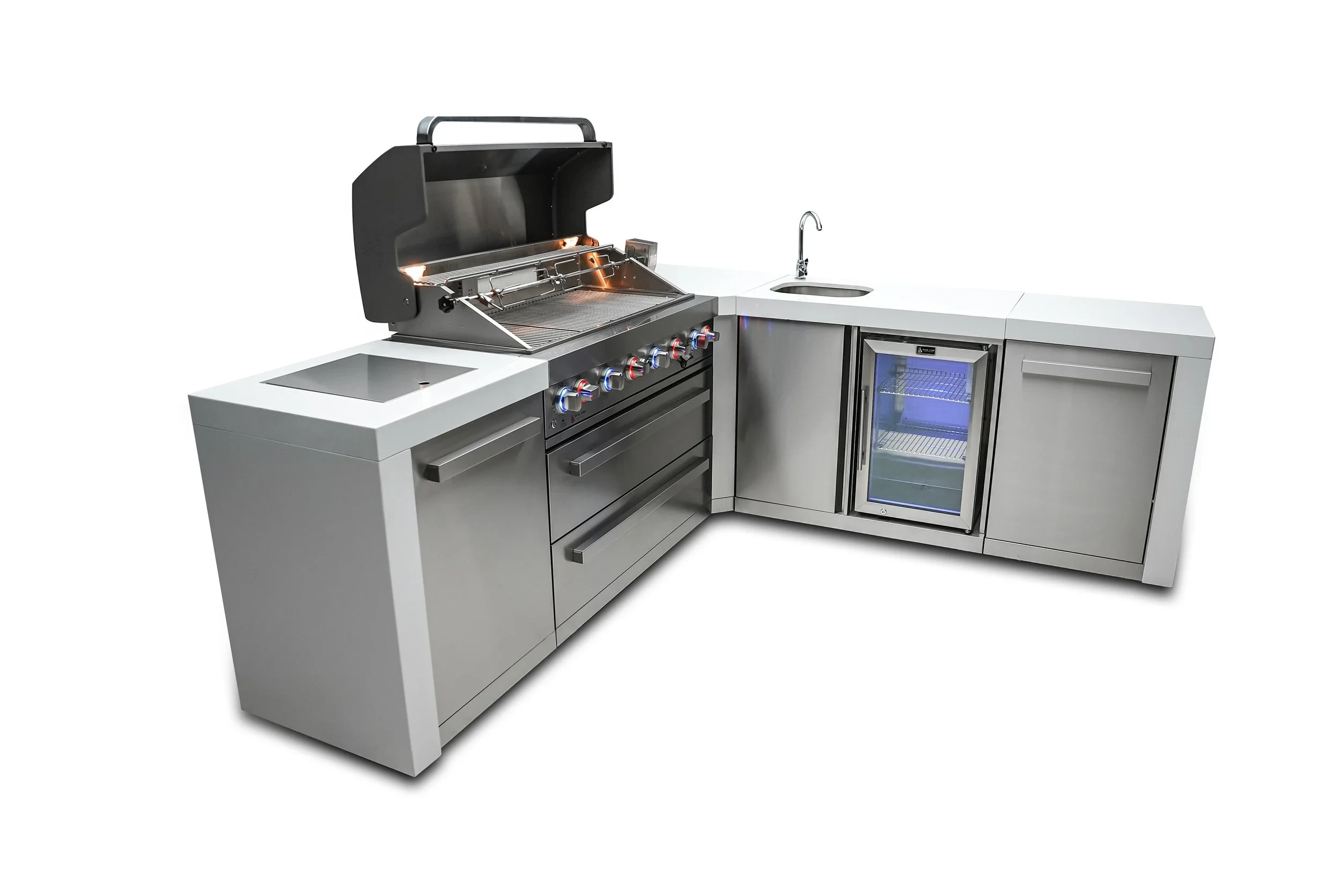 6-burner Deluxe Island Featuring A 90-degree Corner And Beverage Center MAI805D90BEV