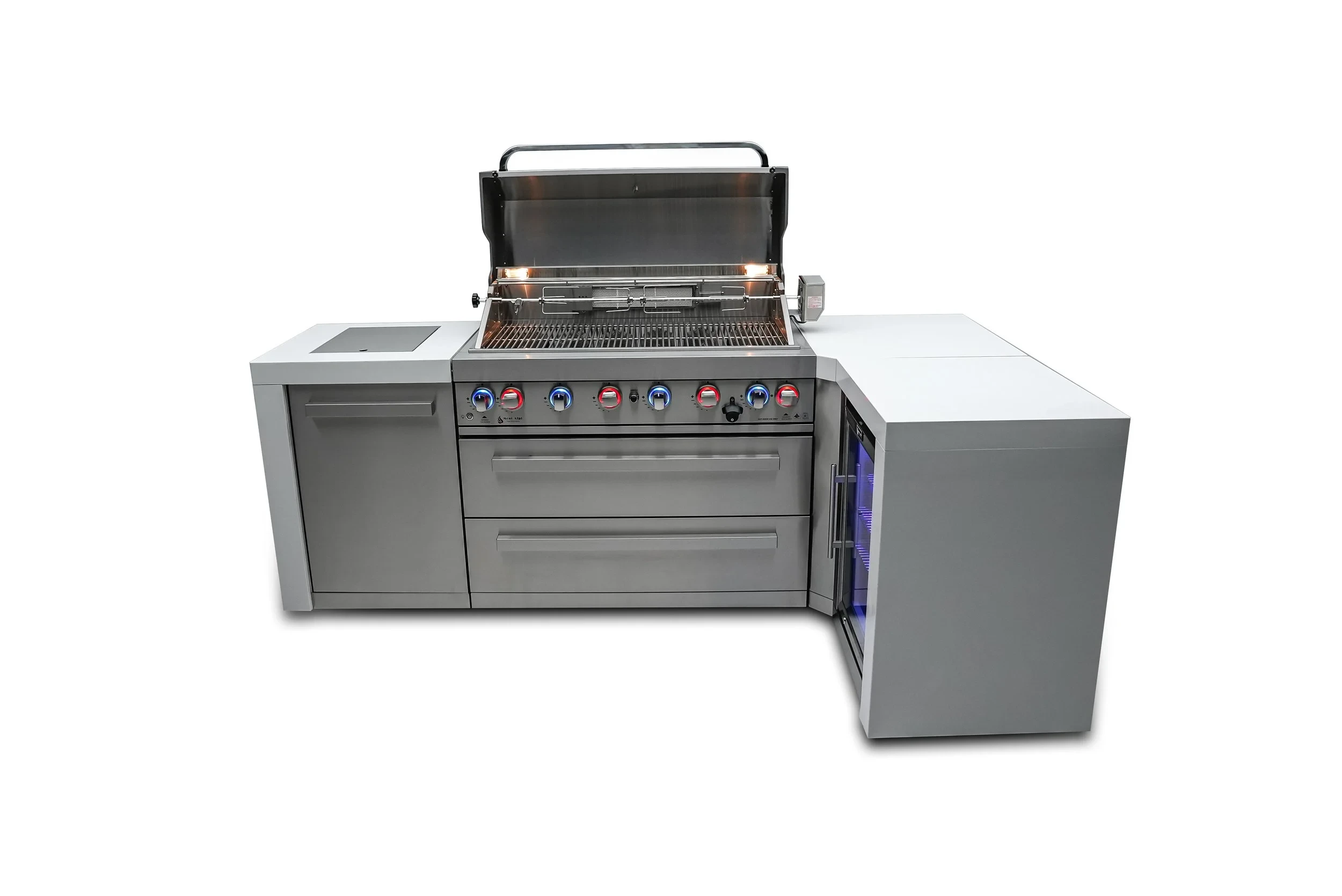 6-burner Deluxe Island With A 90-degree Corner And A Fridge Cabinet MAI805D90FC