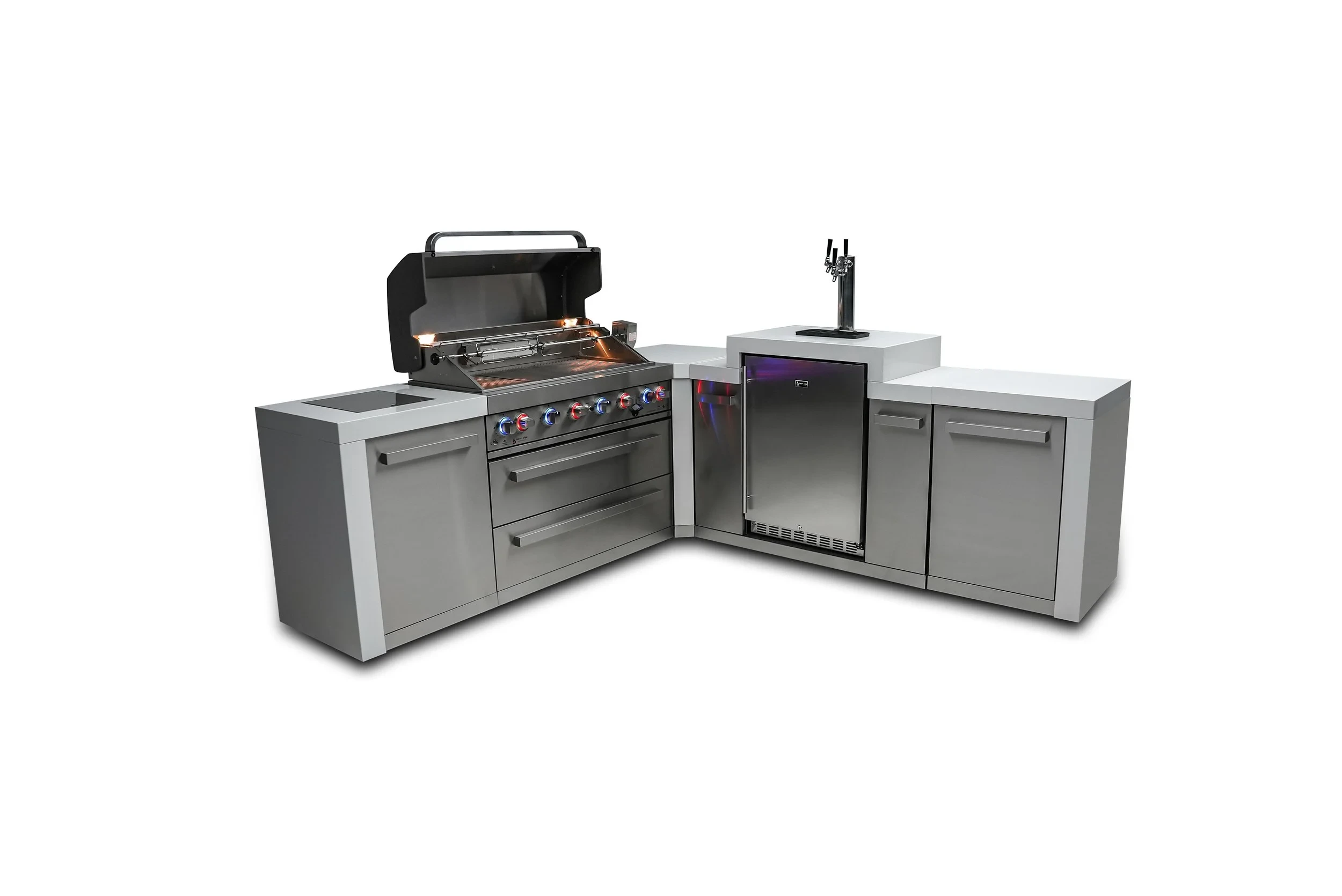 6-burner Deluxe Island With A 90-degree Corner And Kegerator MAI805D90KEG