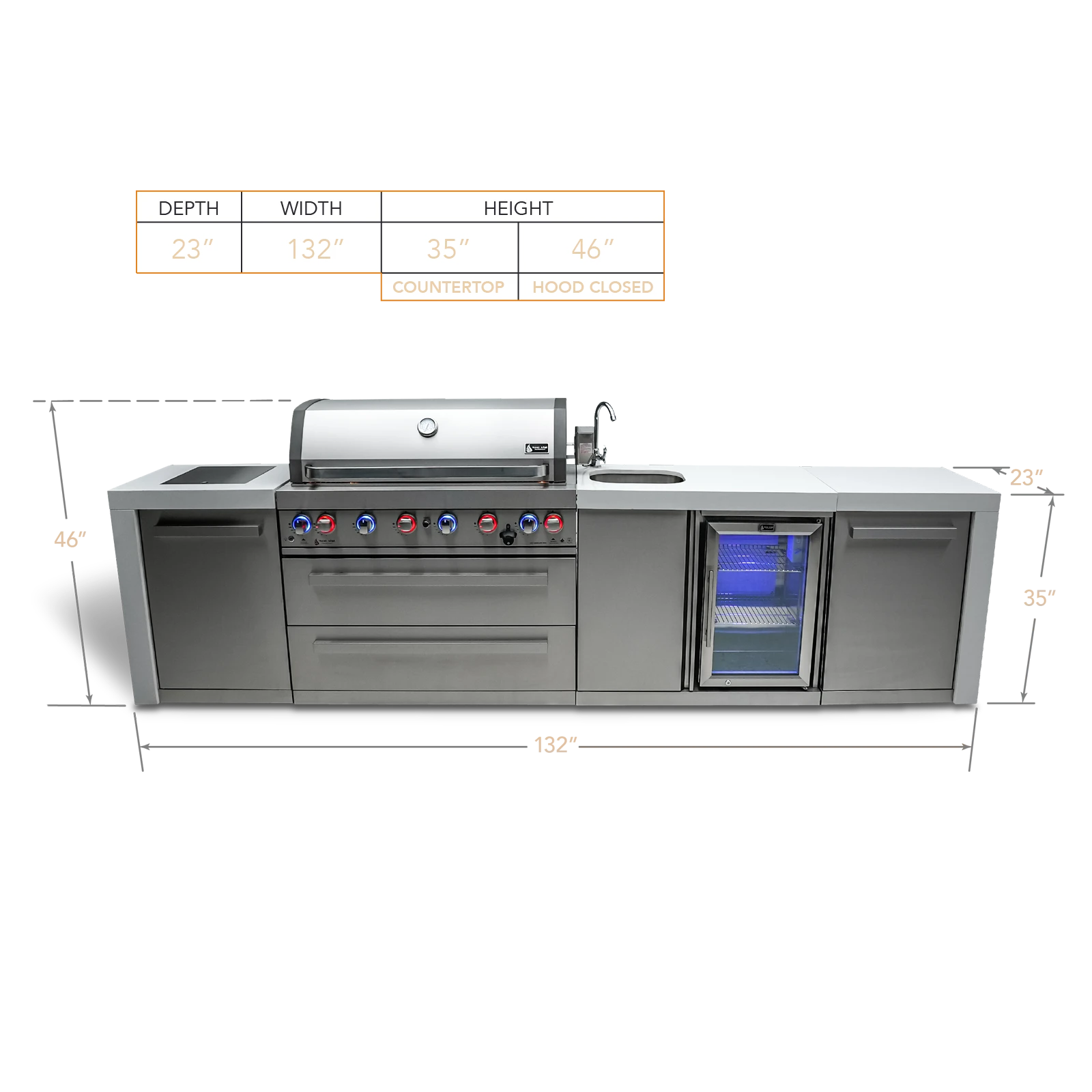 6-burner Deluxe Island With A Beverage Center MAI805DBEV