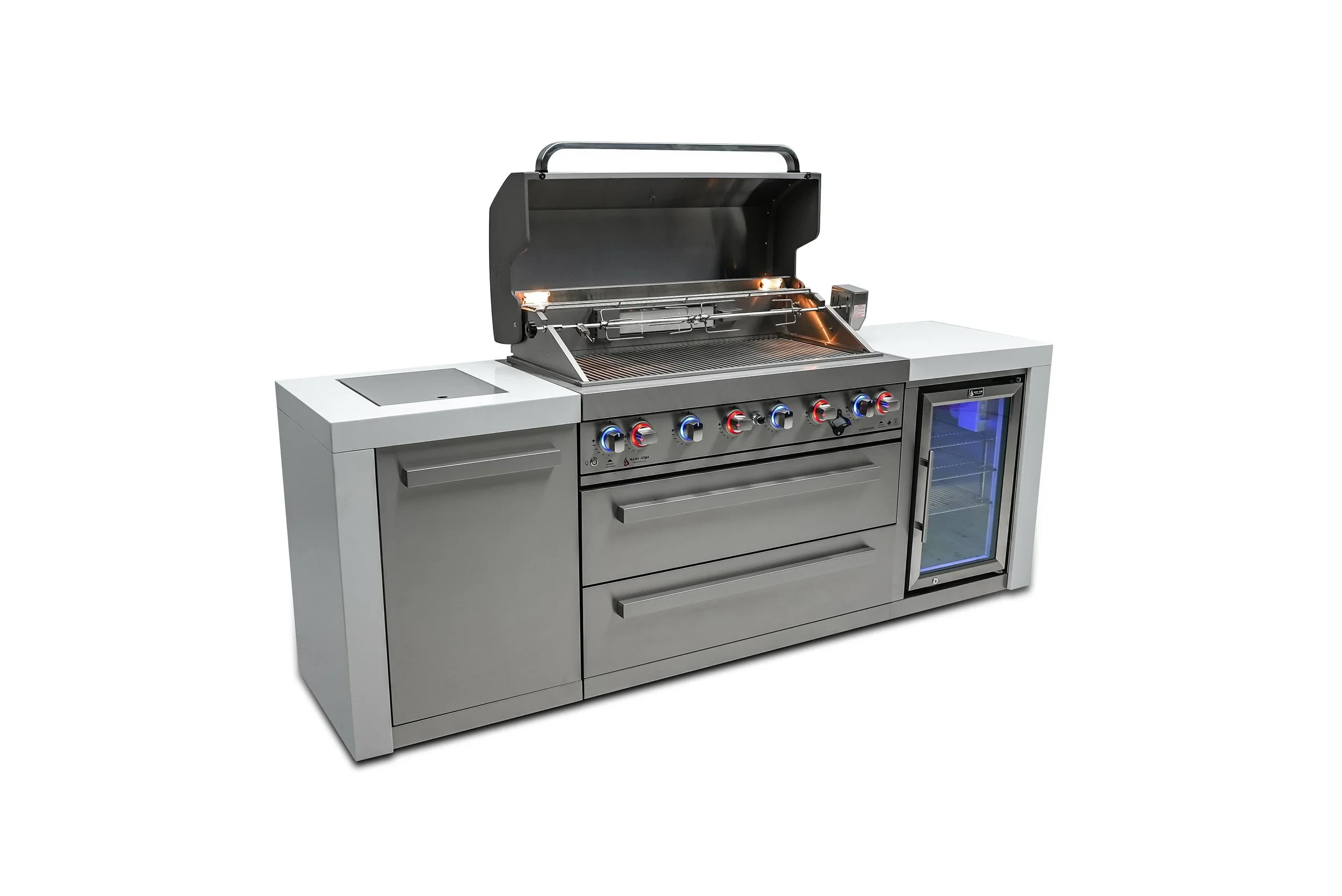6-burner Deluxe Island With A Fridge Cabinet MAI805DFC