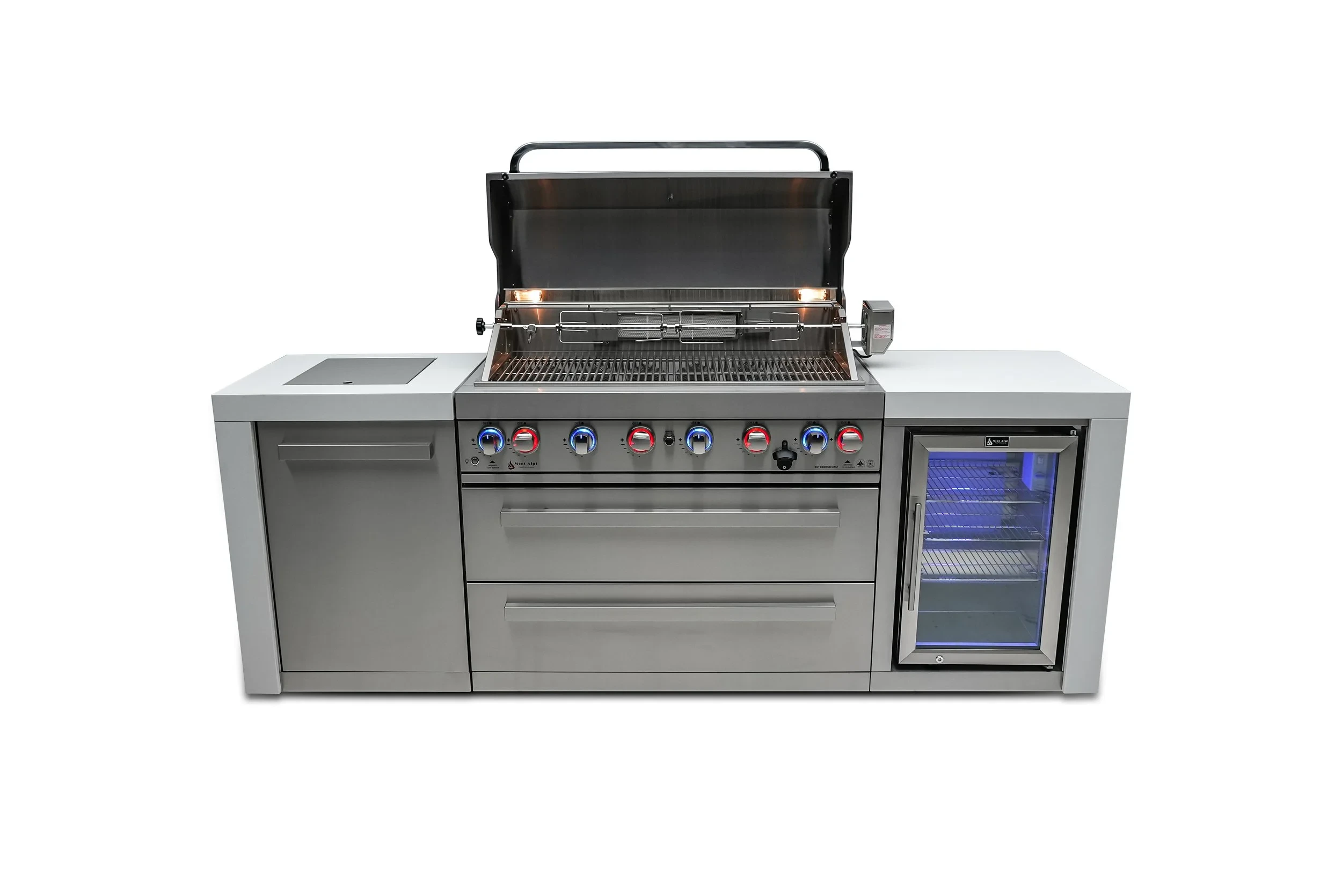 6-burner Deluxe Island With A Fridge Cabinet MAI805DFC